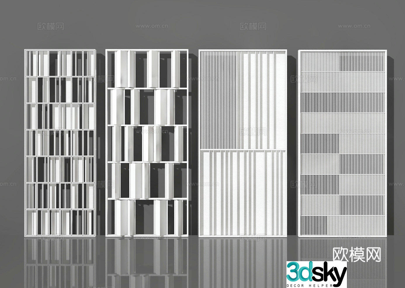 Cement partition 3D model