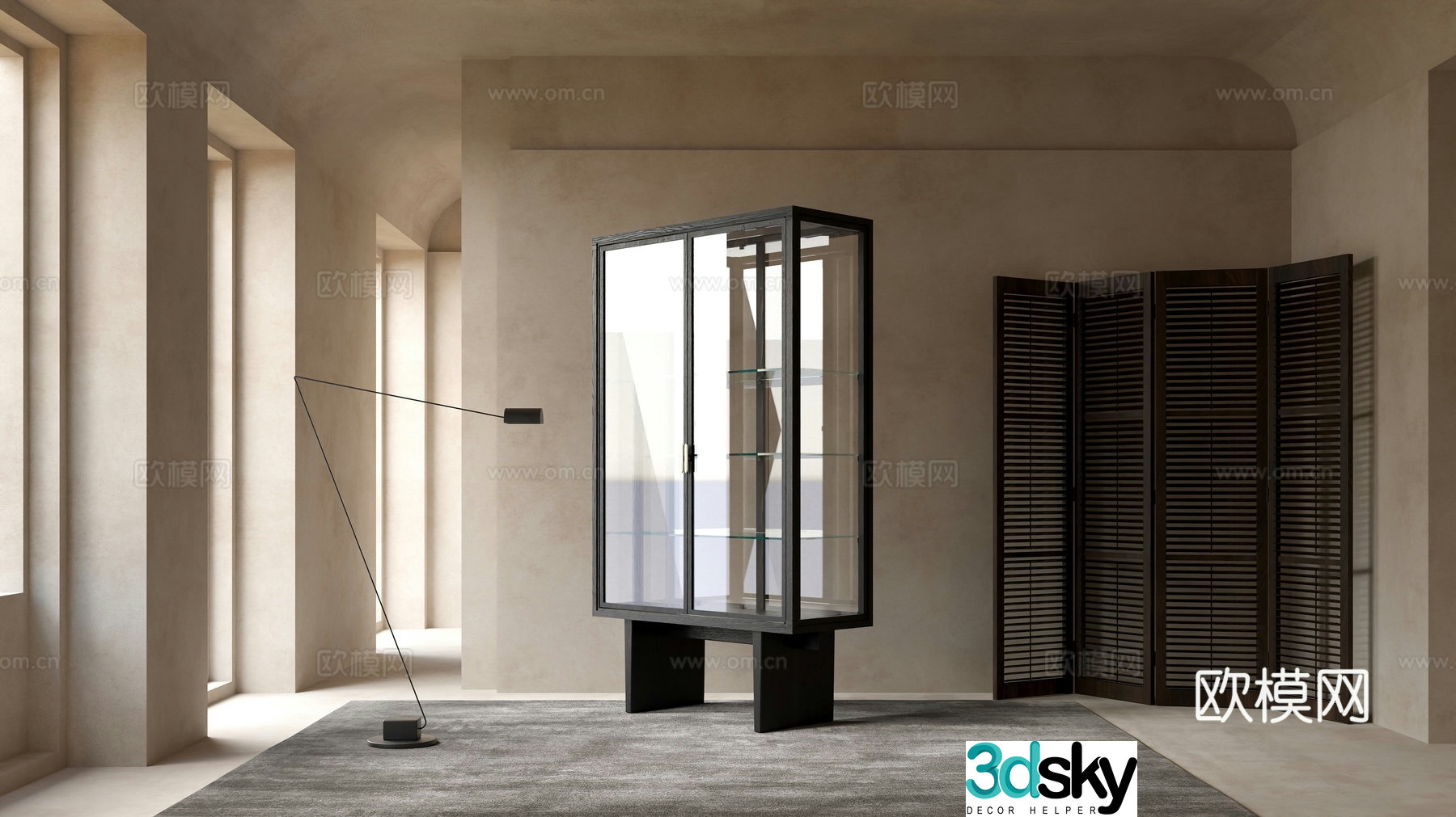 GUBI modern sideboard 3D model