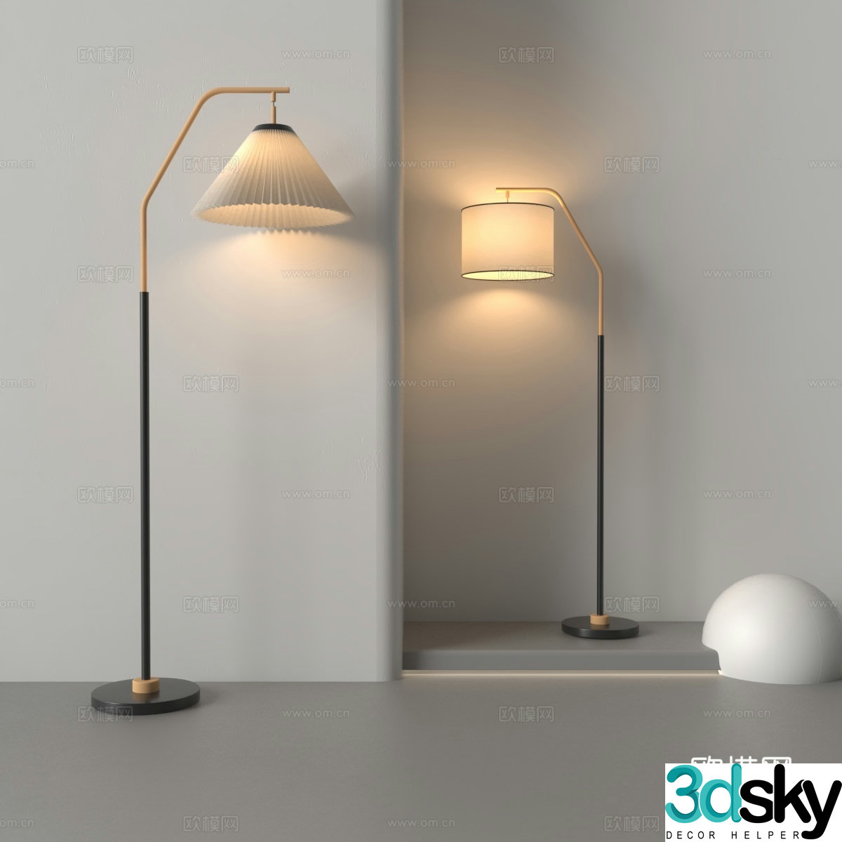 Modern floor lamp 3d model