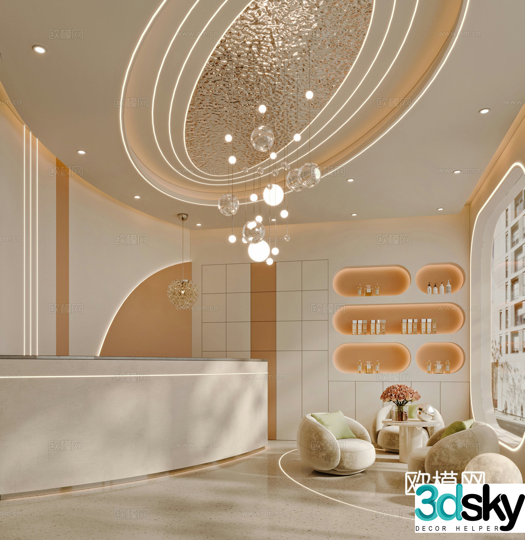 Modern beauty salon 3d model