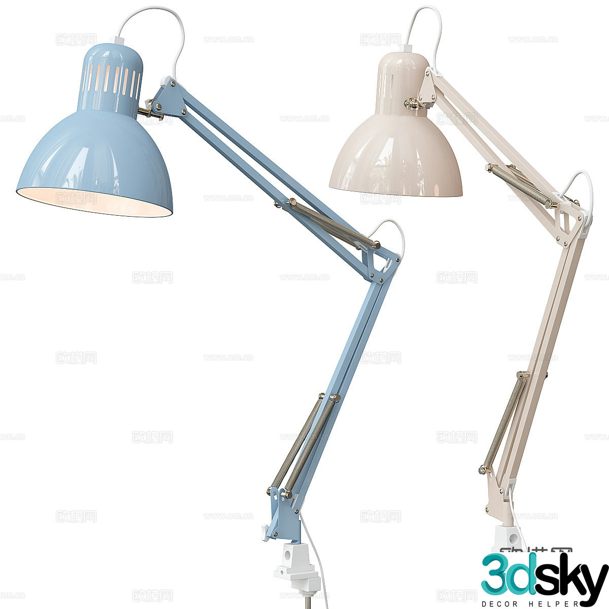 Modern cream style decorative wall light 3d model