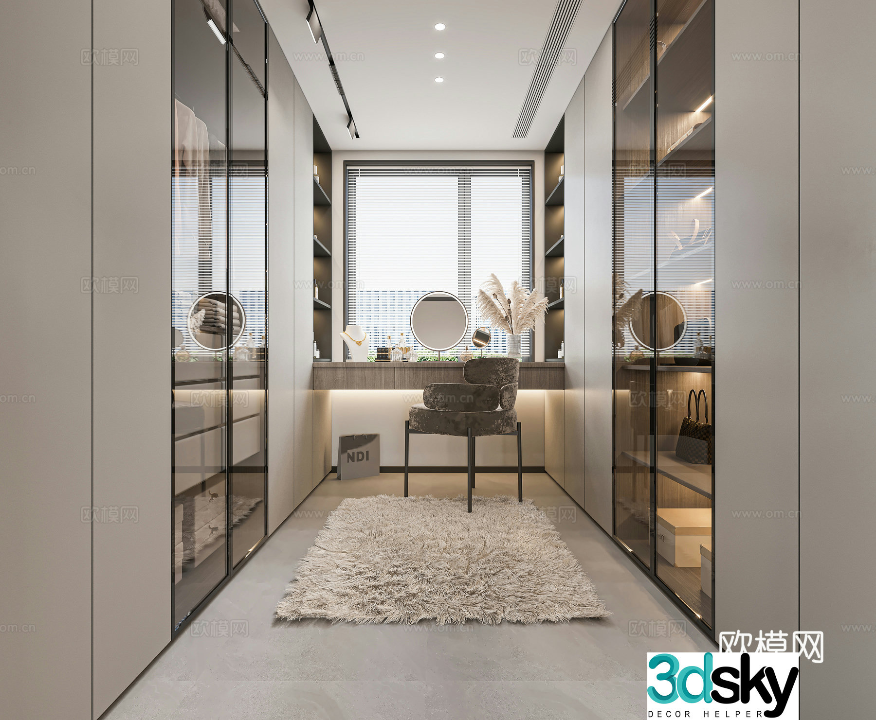 Modern cloakroom 3d model