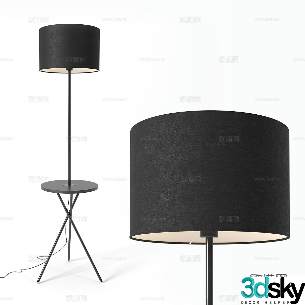 Modern Italian Arte floor lamp 3d model