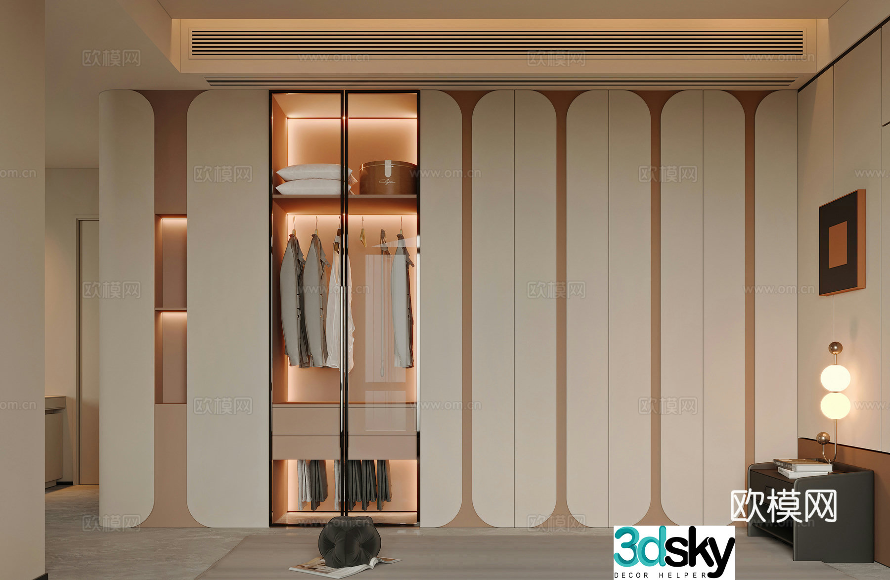 Master bedroom wardrobe 3d model