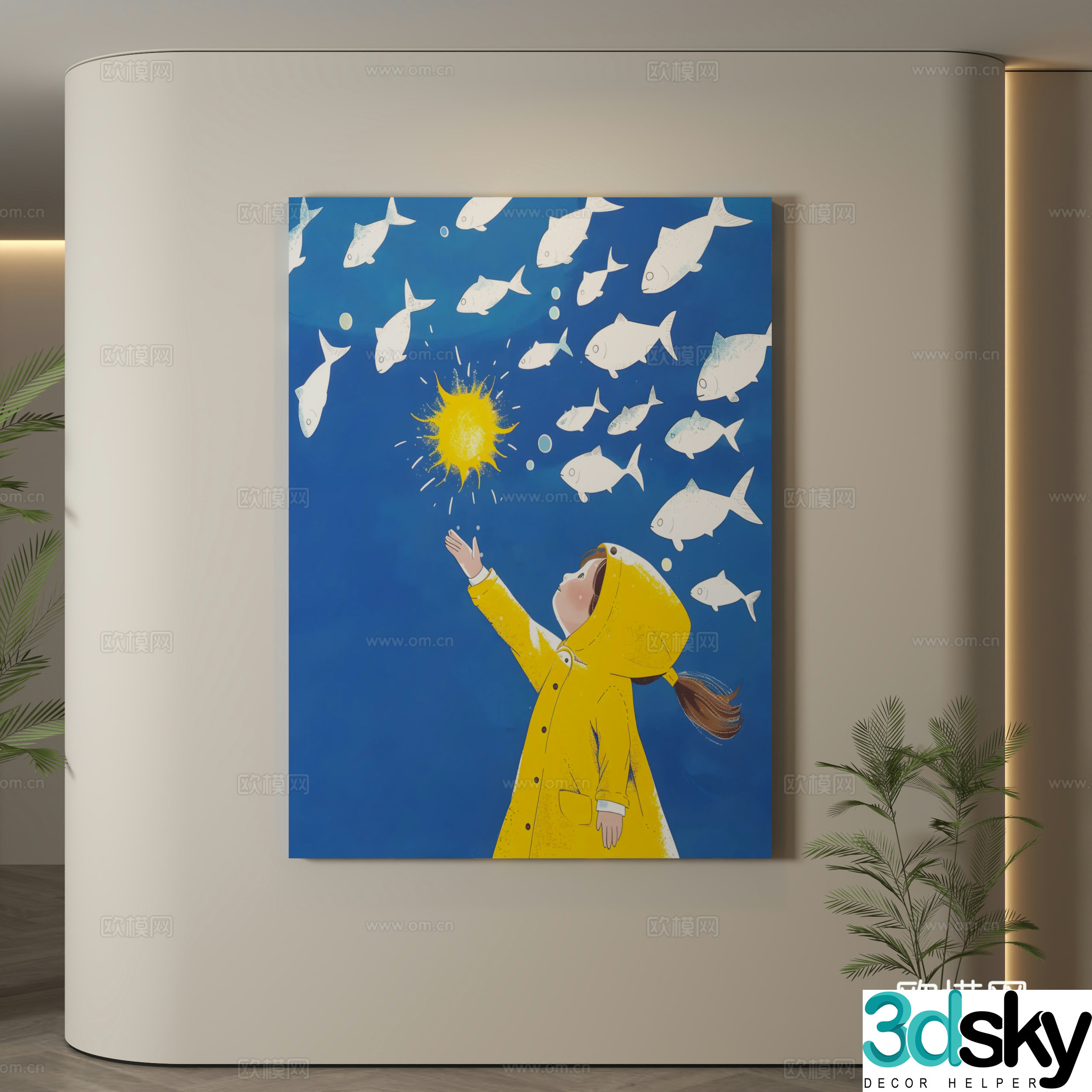 Modern hanging paintings Children’s room hanging paintings Children’s room decoration paintings Children’s room cartoon hanging paintings Cartoon decoration 3d model