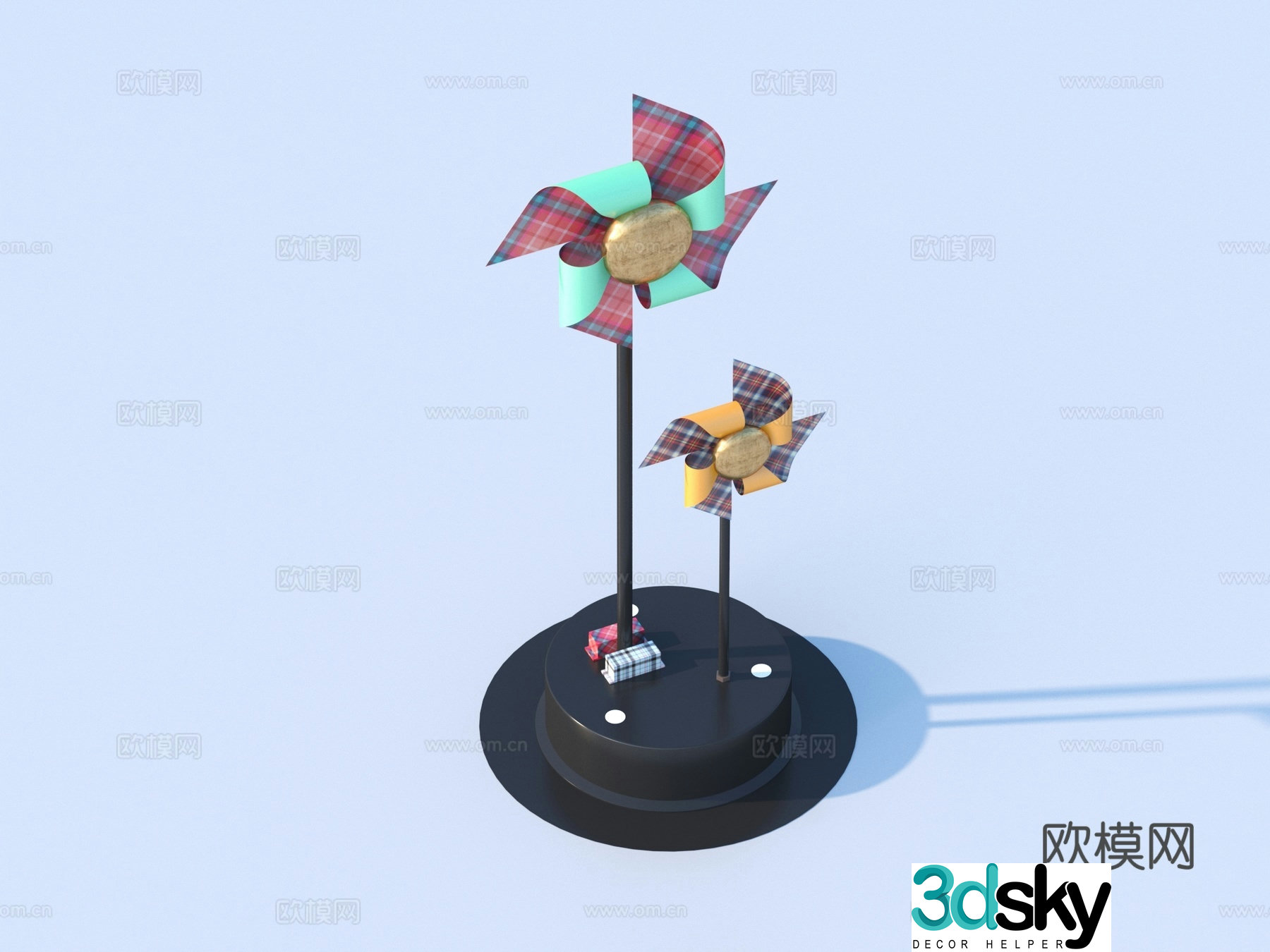 Windmill Paper Windmill Rotating Windmill Toys Beauty Chen 3D Model