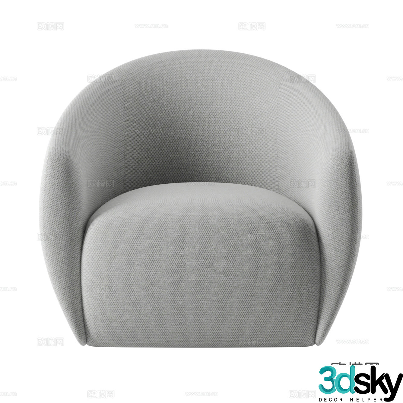 Modern Italian minimalist Lobby sofa chair 3d model