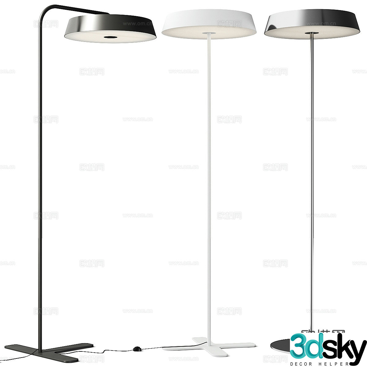 Modern minimalist Belux floor lamp 3d model