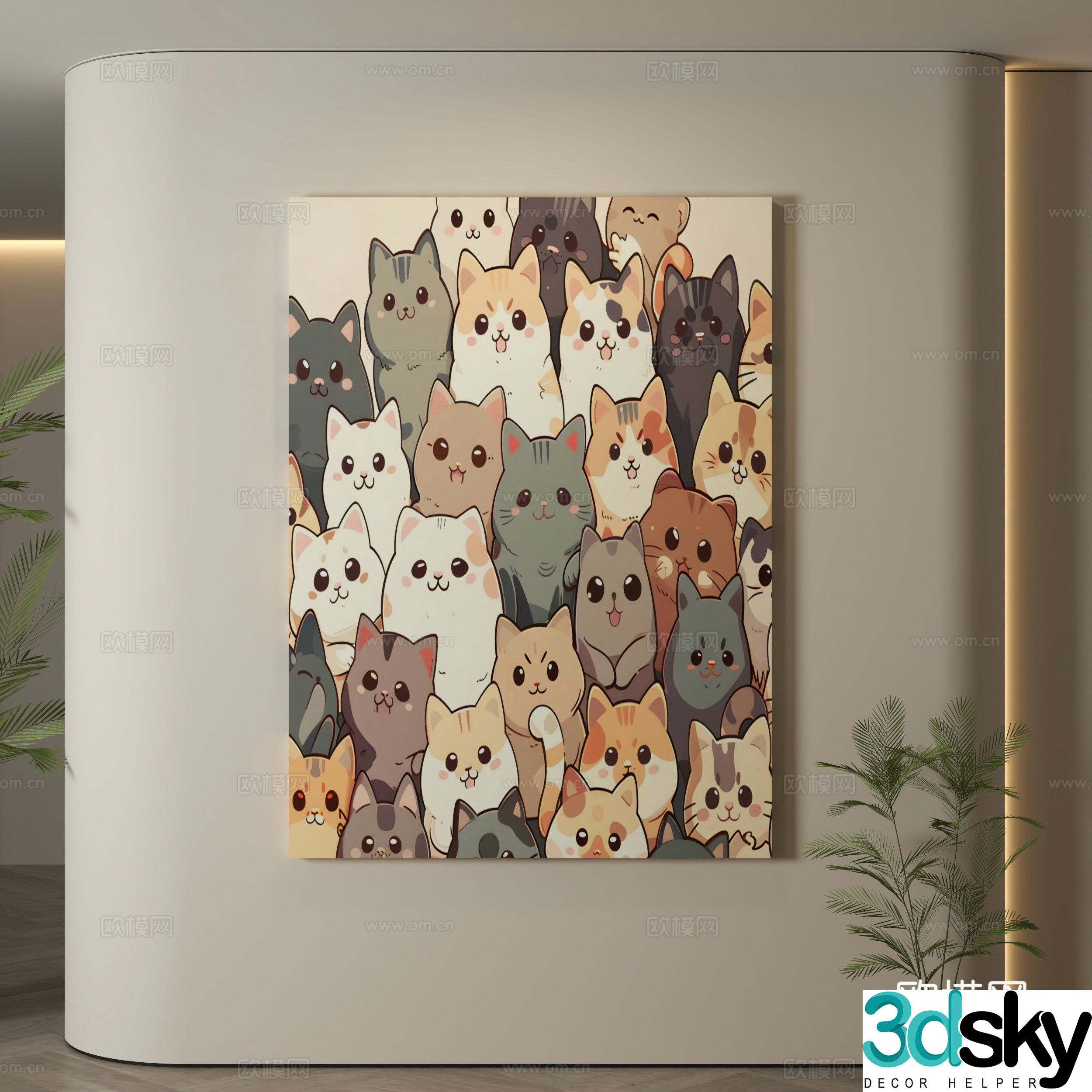 Modern hanging paintings Children’s room hanging paintings Children’s room decoration paintings Children’s room cartoon hanging paintings Cartoon decoration 3d model