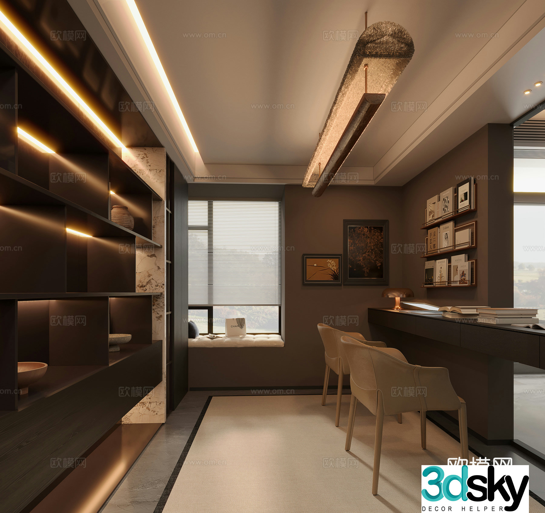 Modern Italian study 3D model