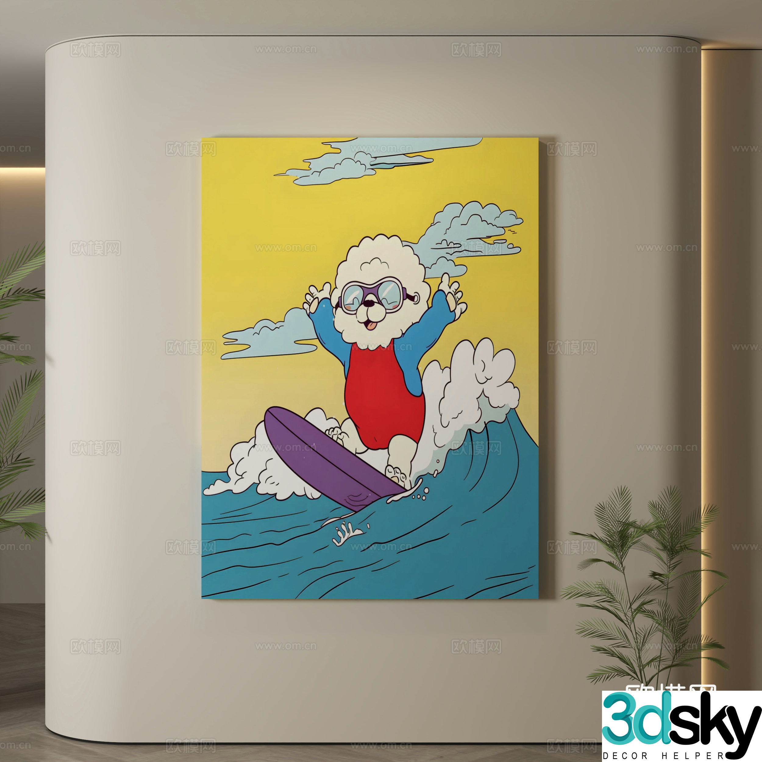 Modern hanging paintings Children’s room hanging paintings Children’s room decoration paintings Children’s room cartoon hanging paintings Cartoon decoration 3d model
