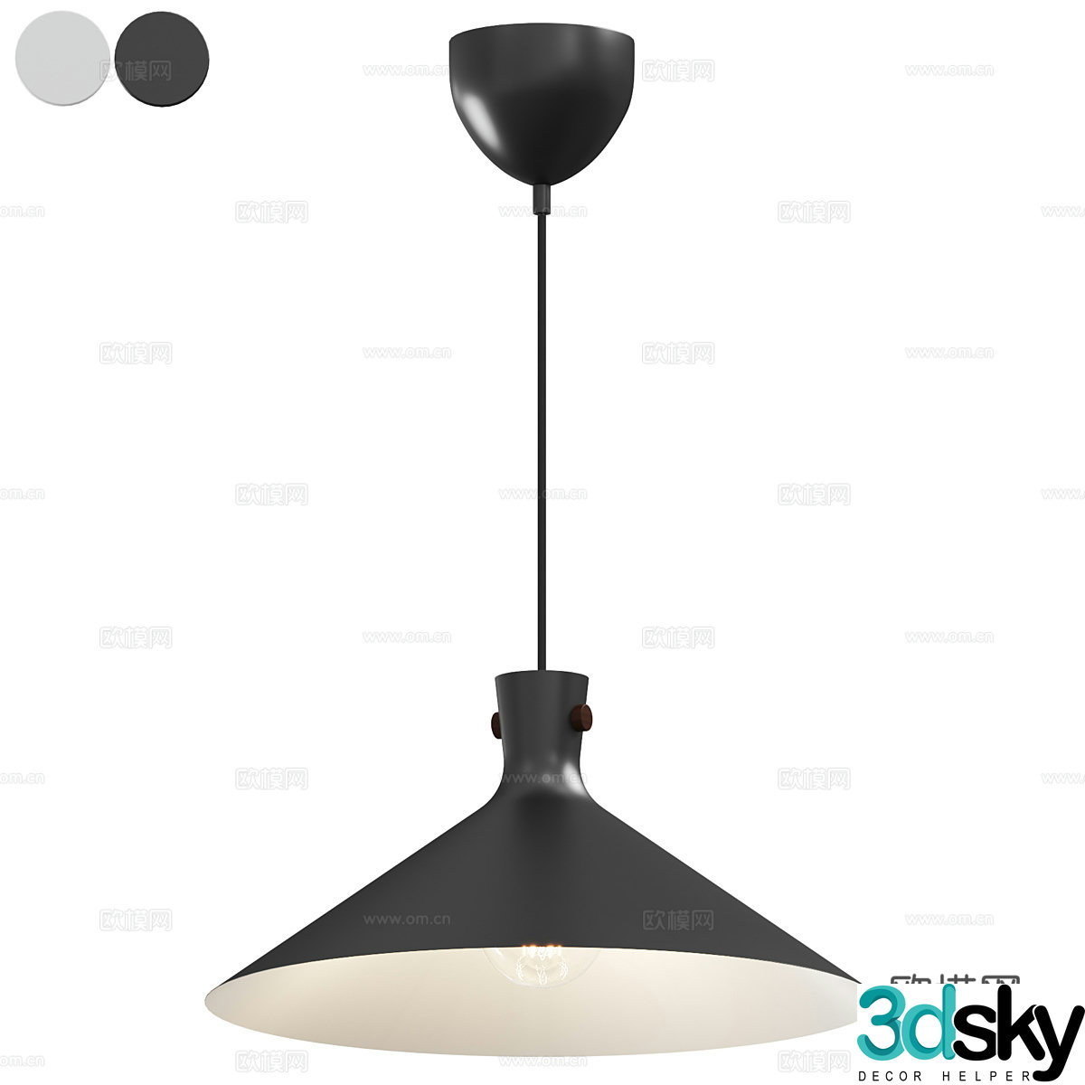 Modern minimalist Dorina decorative chandelier 3d model
