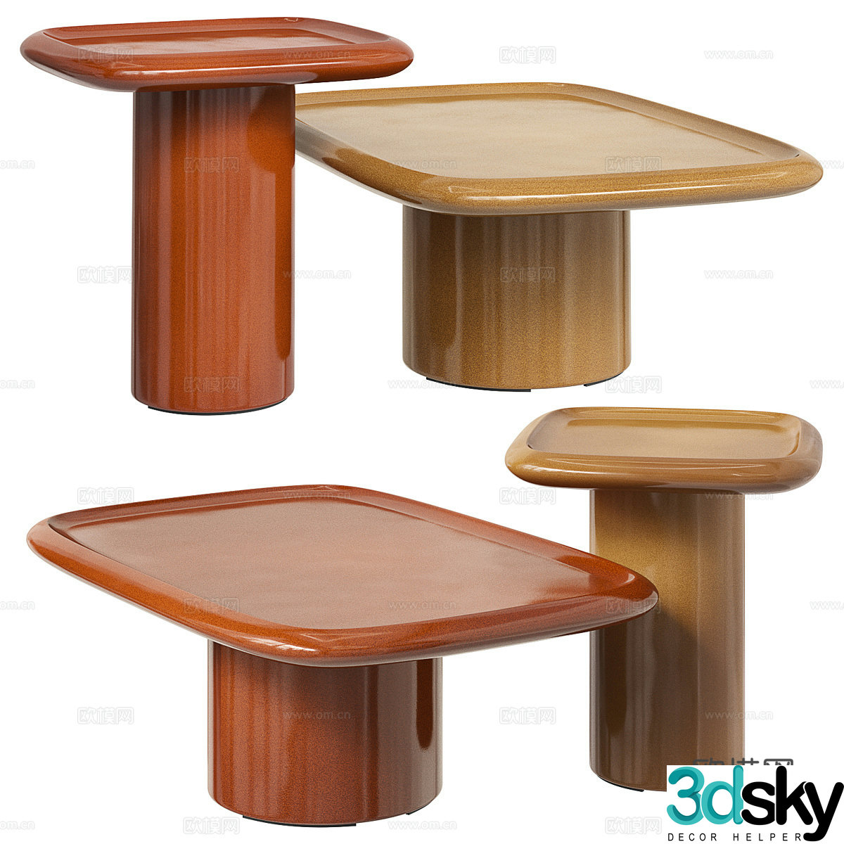 New Chinese style medieval style Selby coffee table 3D model