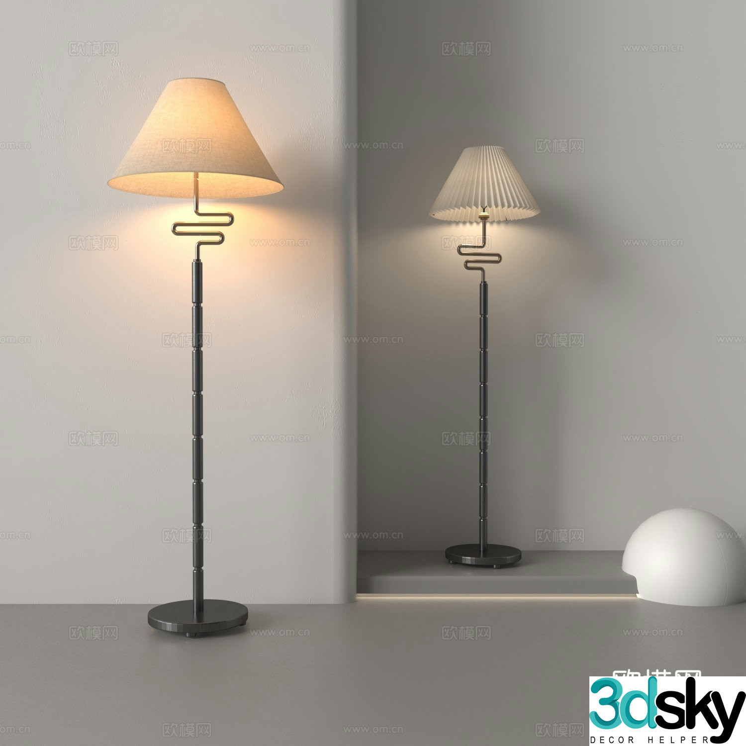 Modern floor lamp 3d model
