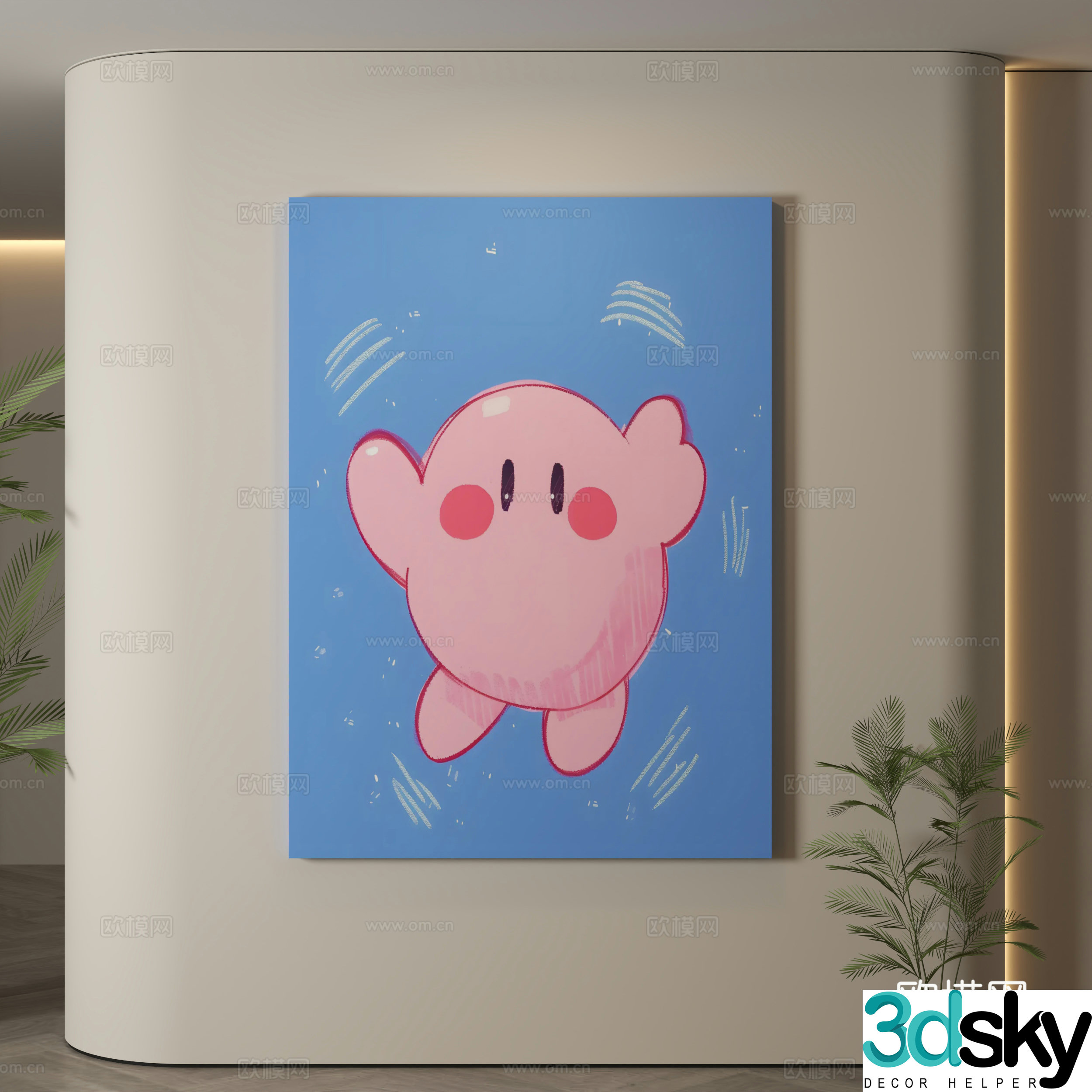 Modern hanging paintings Children’s room hanging paintings Children’s room decoration paintings Children’s room cartoon hanging paintings Cartoon decoration 3d model