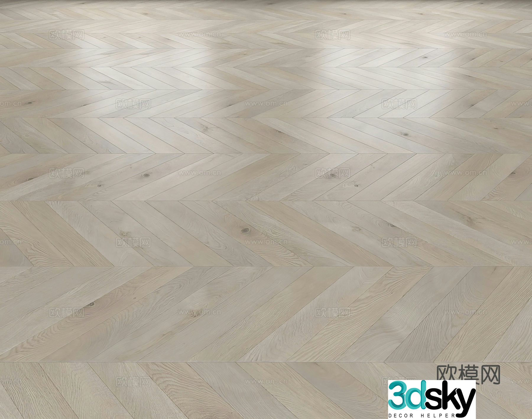 Fish bone wood flooring light wood flooring antique wood flooring 3d model