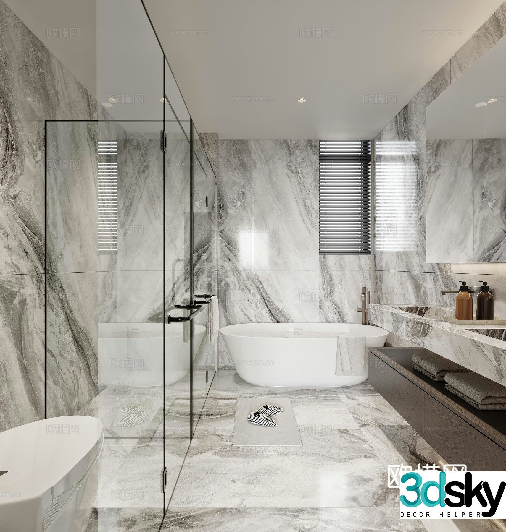 Italian main bathroom 3D model