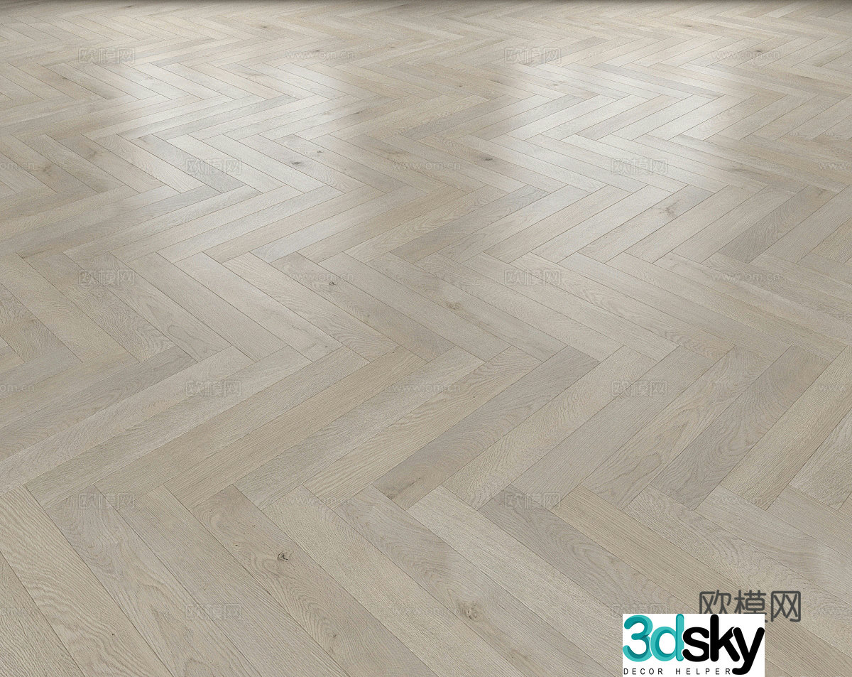 Herringbone wood flooring antique wood flooring light wood flooring 3d model