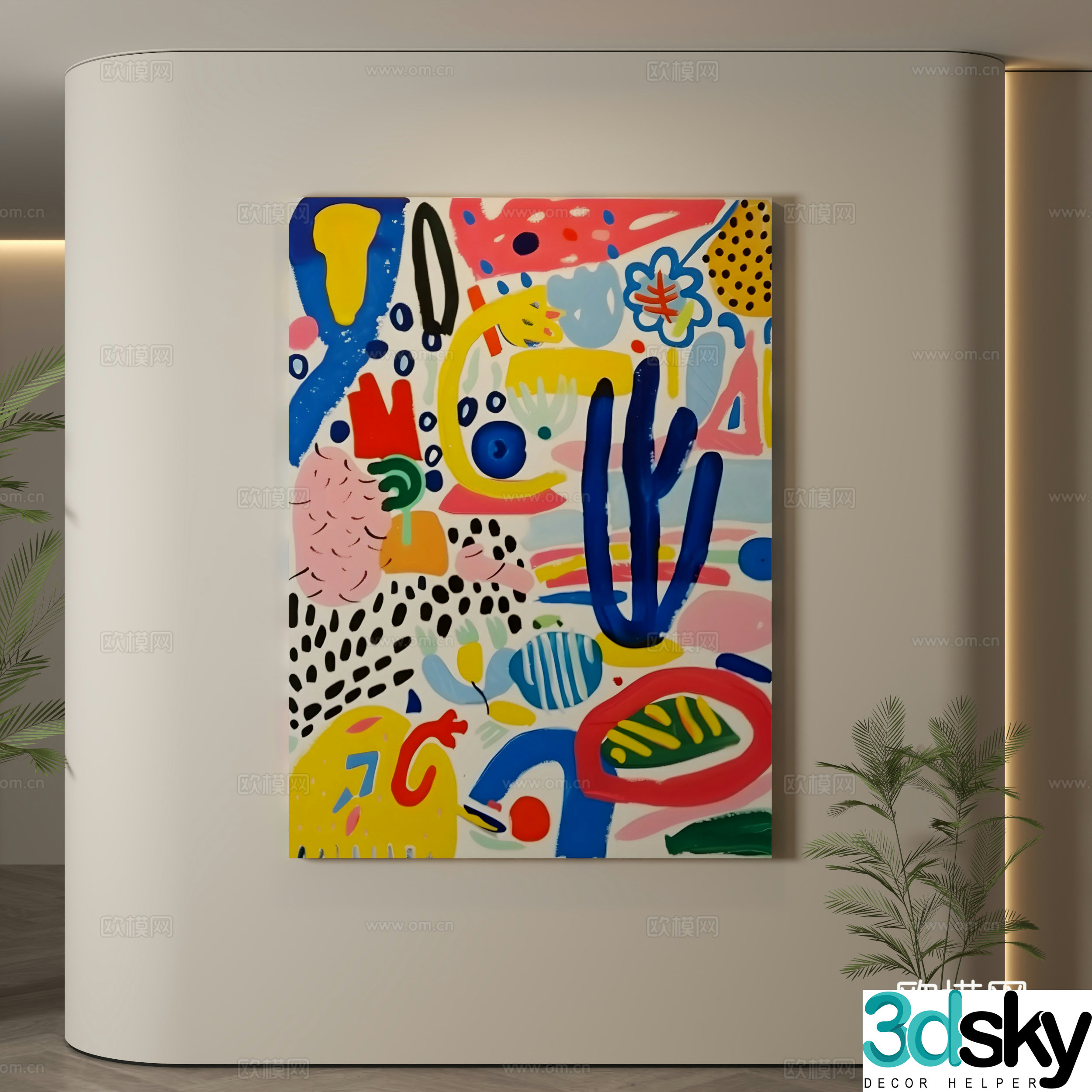 Modern hanging paintings Children’s room hanging paintings Children’s room decoration paintings Children’s room cartoon hanging paintings Cartoon decoration 3d model