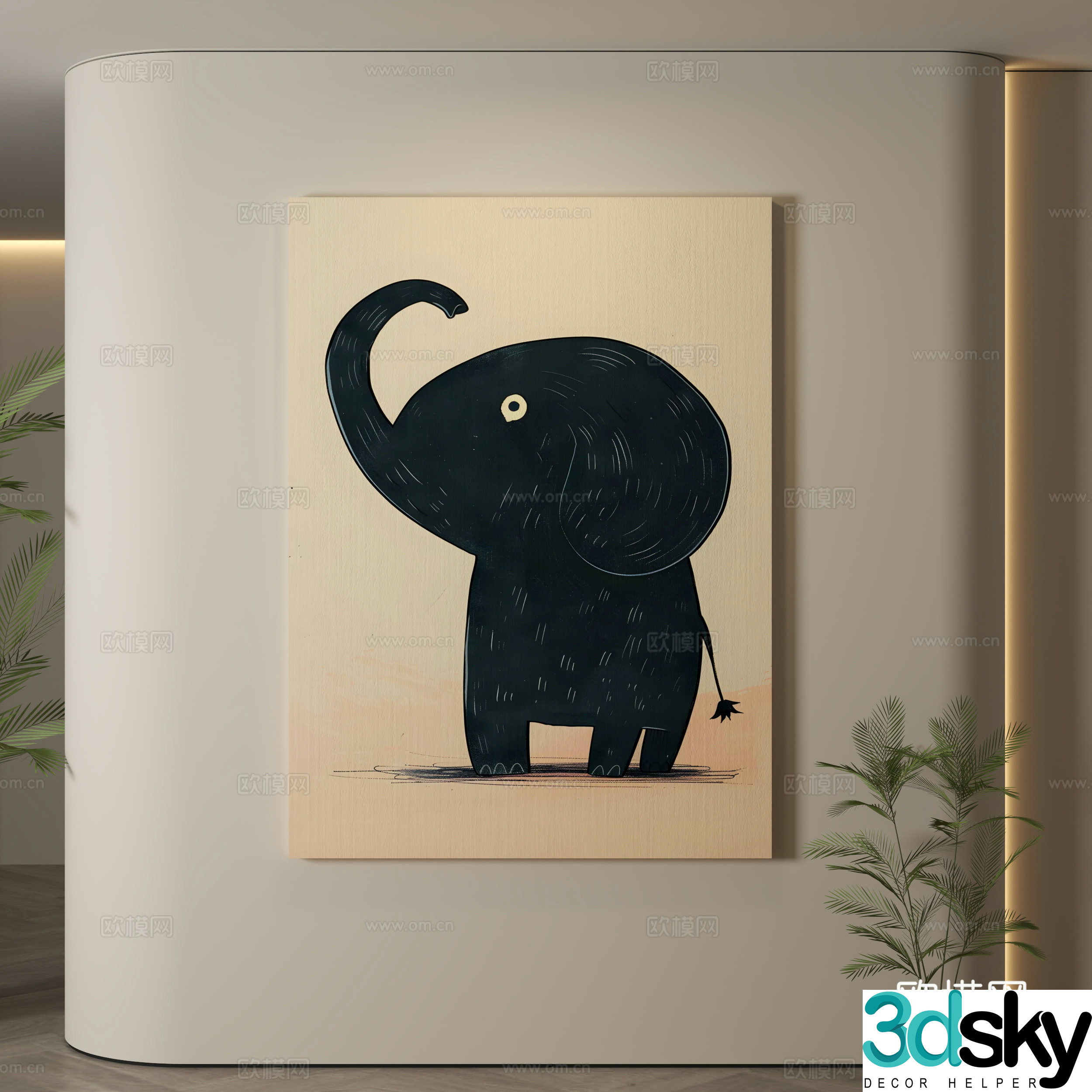 Modern hanging paintings Children’s room hanging paintings Children’s room decoration paintings Children’s room cartoon hanging paintings Cartoon decoration 3d model