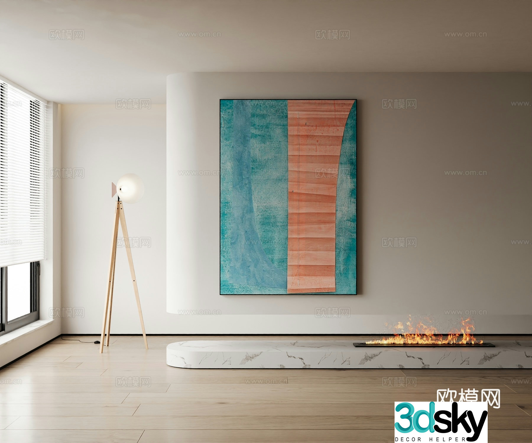 Modern decorative painting 3d model