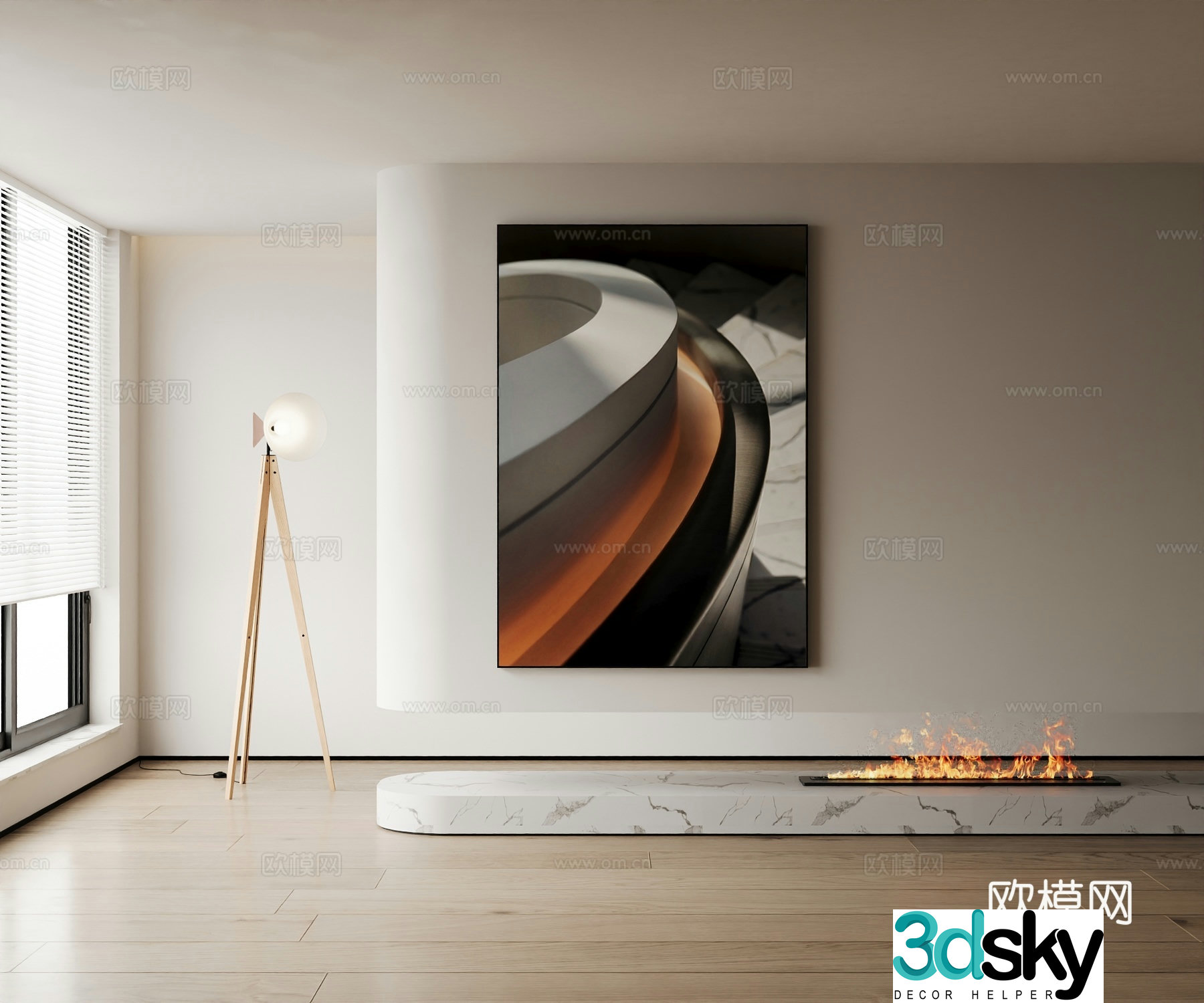 Modern decorative painting 3d model