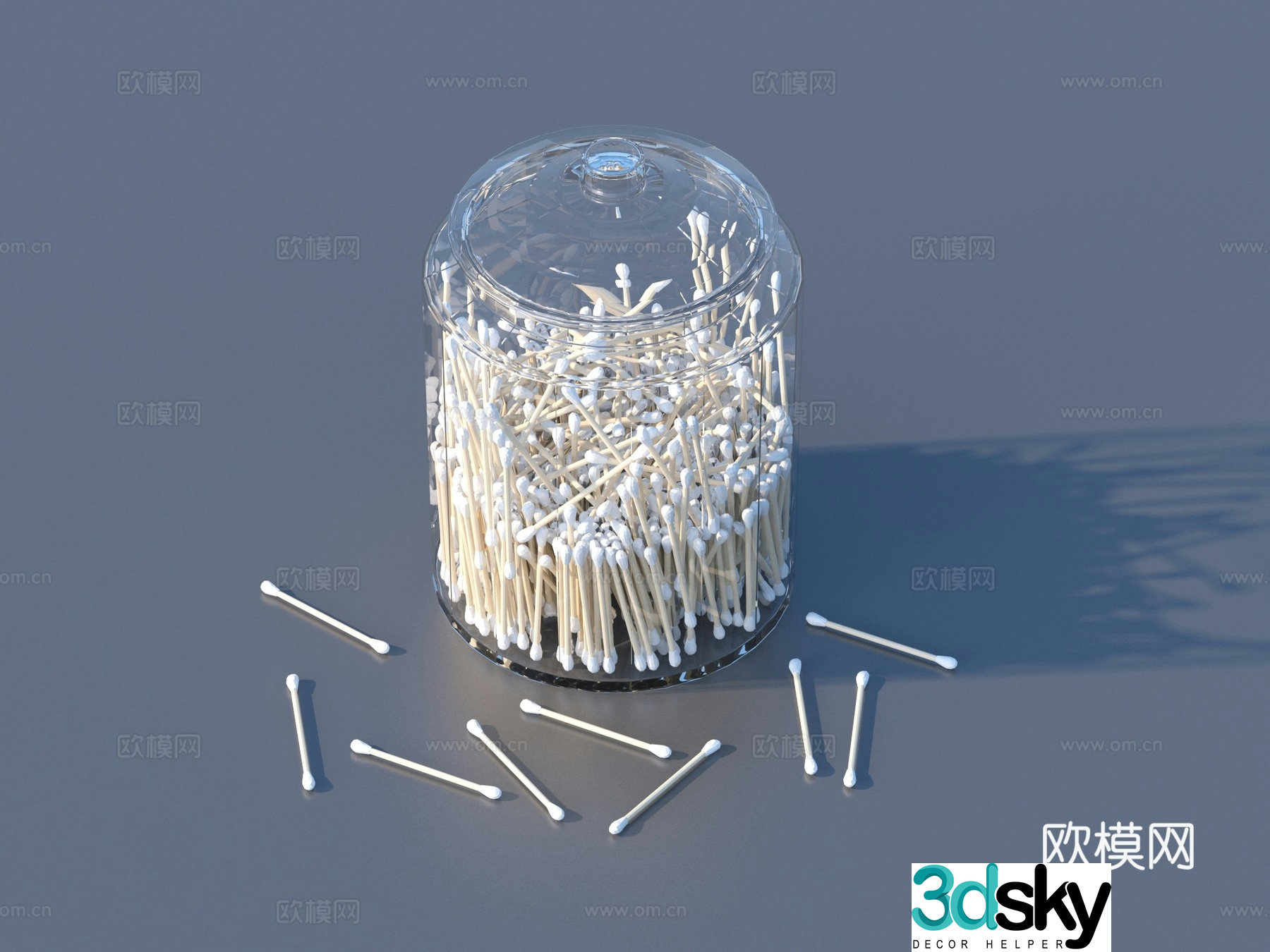 Cotton swab medical cotton swab 3D model