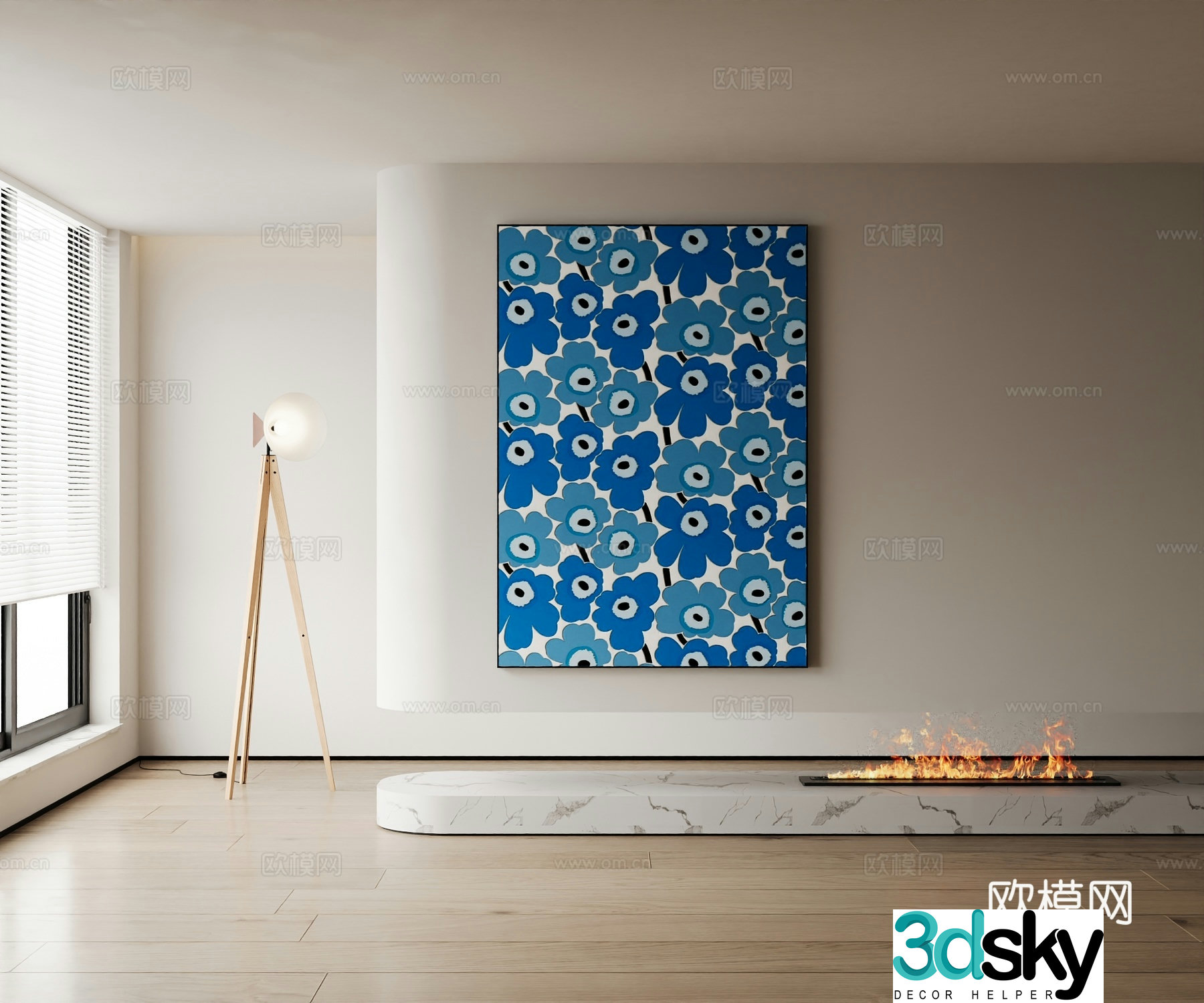 Modern decorative painting 3d model