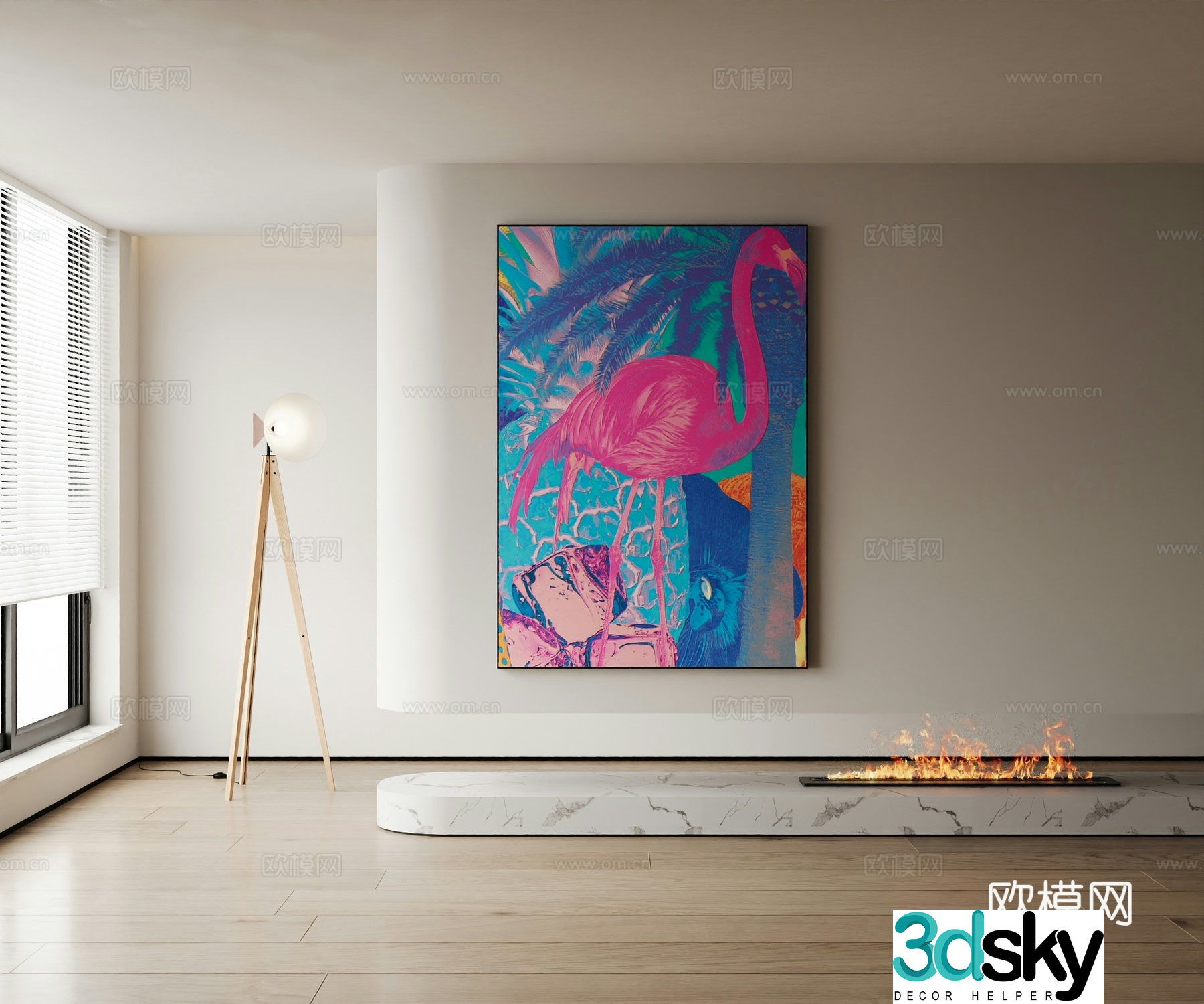 Modern decorative painting 3d model