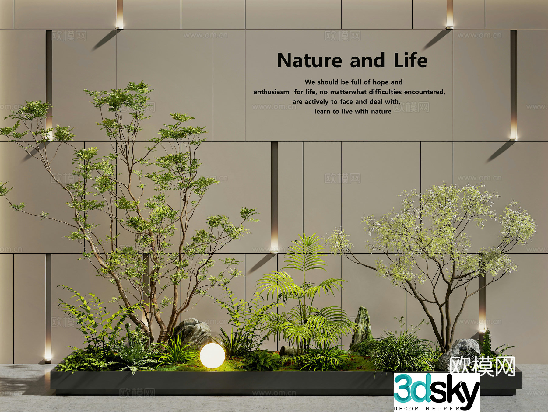 Modern interior landscape Landscape Landscape Sketch Garden Landscape Landscape Tree Green Plant Landscape 3D Model