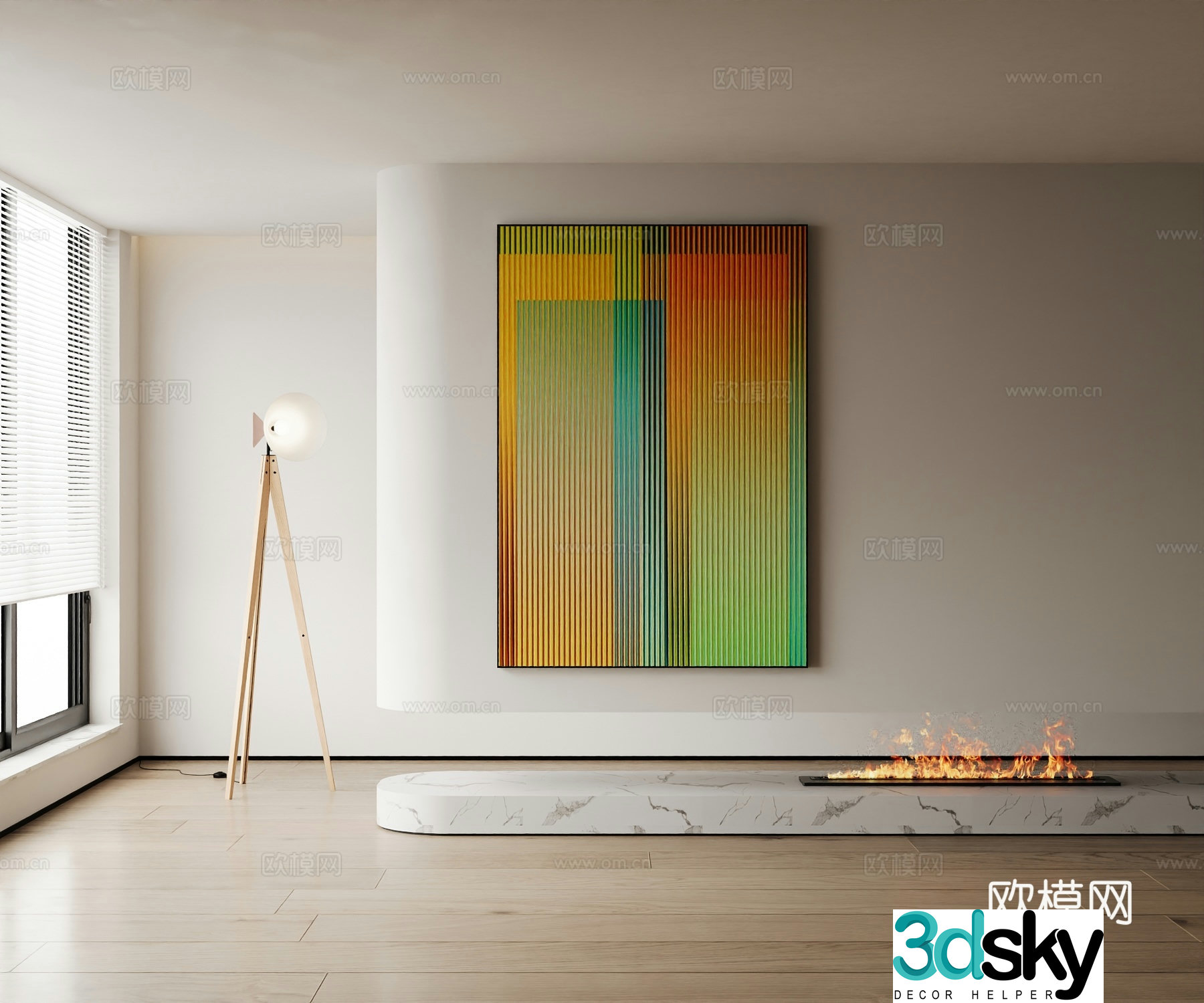 Modern decorative painting 3d model