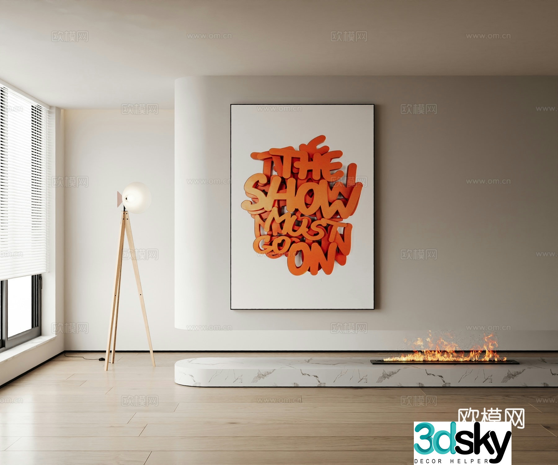 Modern decorative painting 3d model