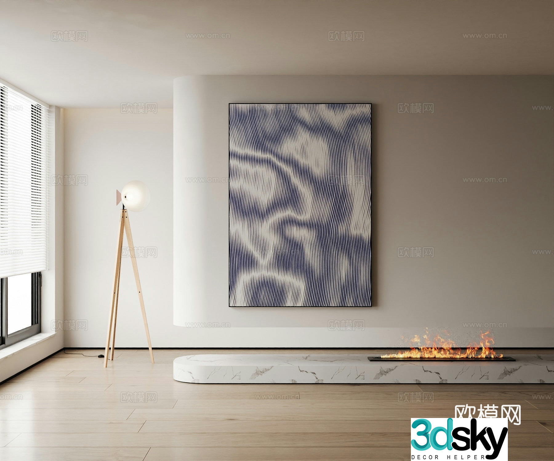 Modern decorative painting 3d model