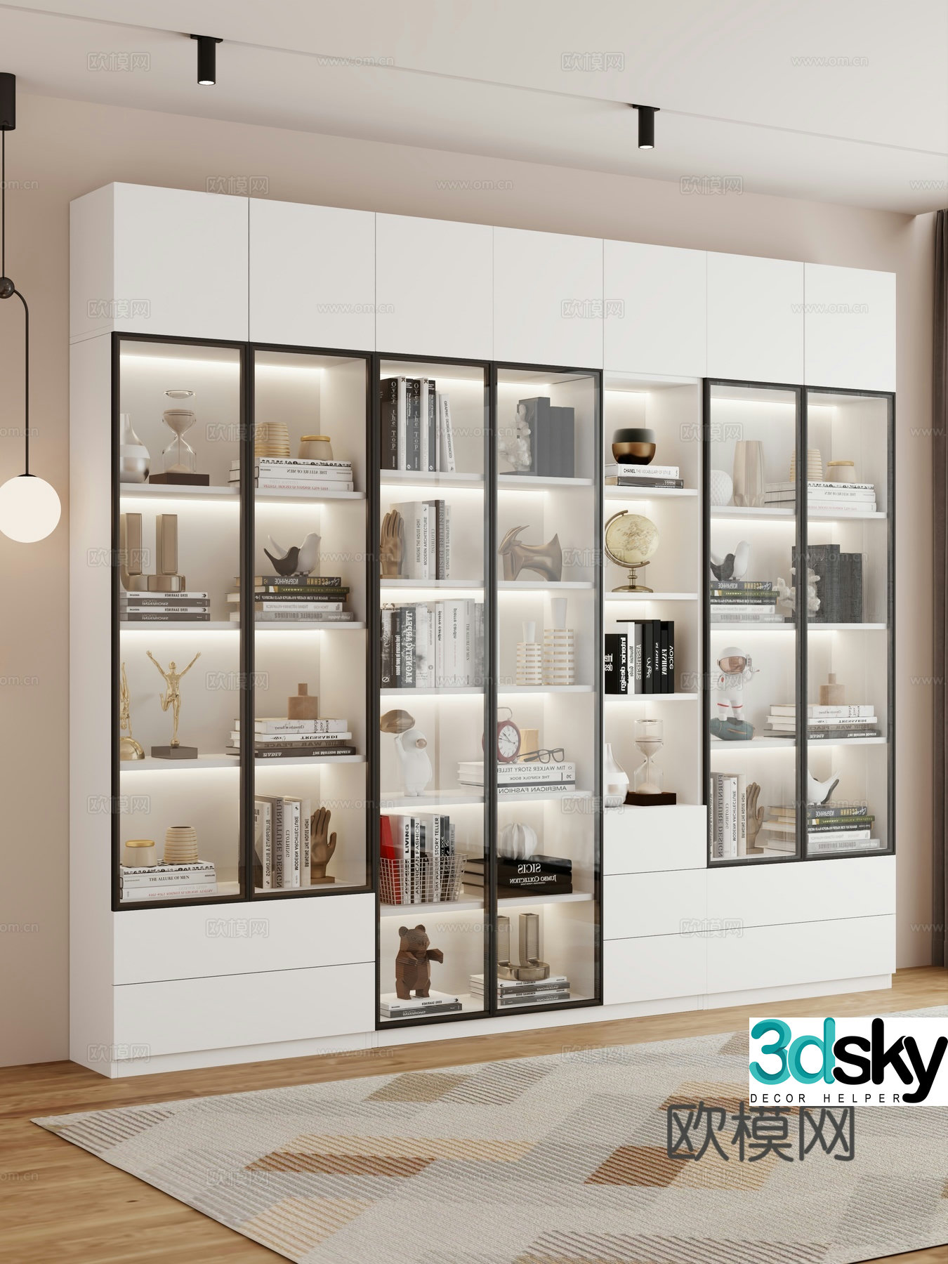 Modern Wardrobe Decoration Decoration Cabinet Custom Cabinet 3D Model