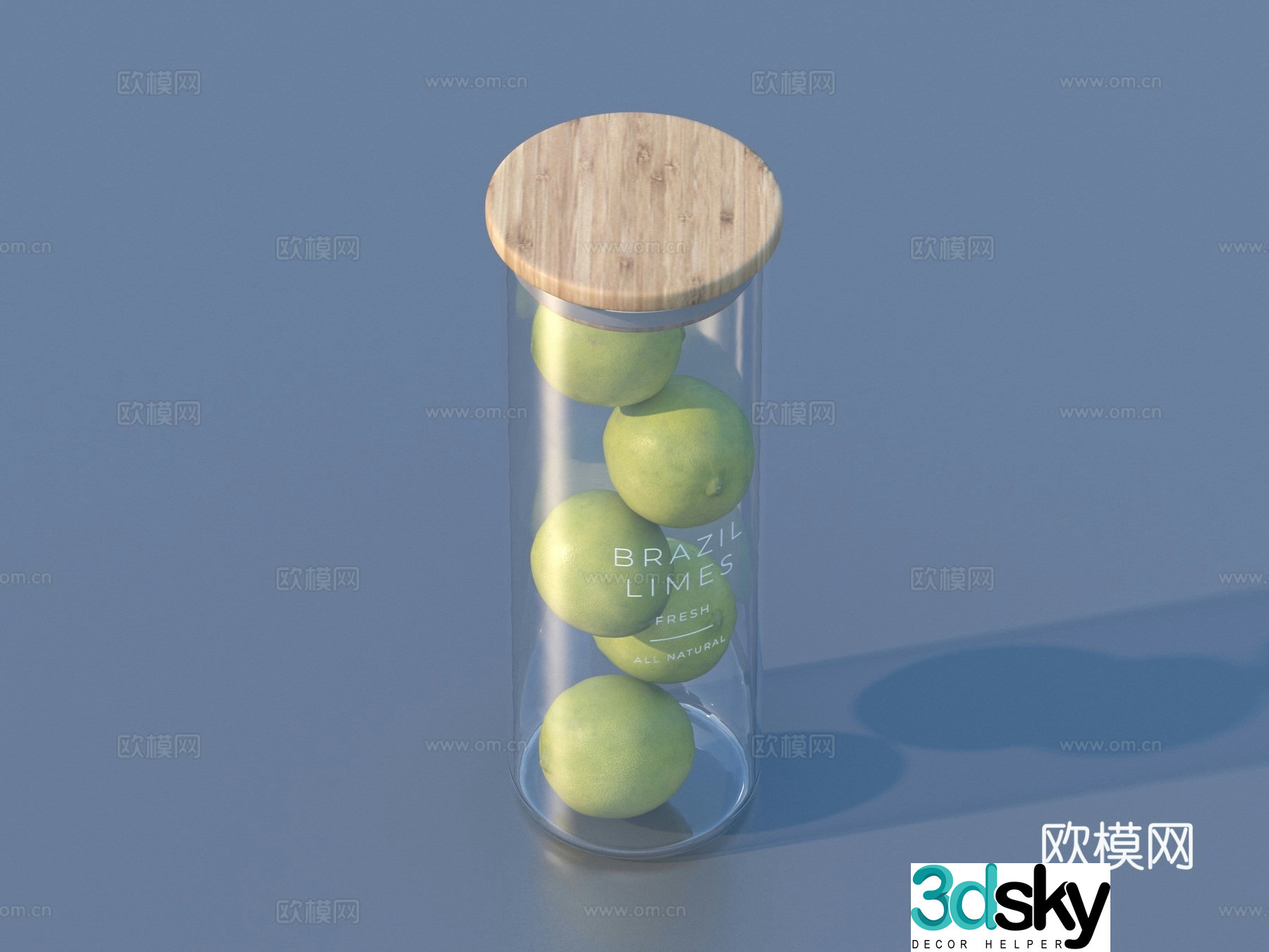 Canned snacks Glass jar Casual snacks Dried fruits Almonds Candy 3D model