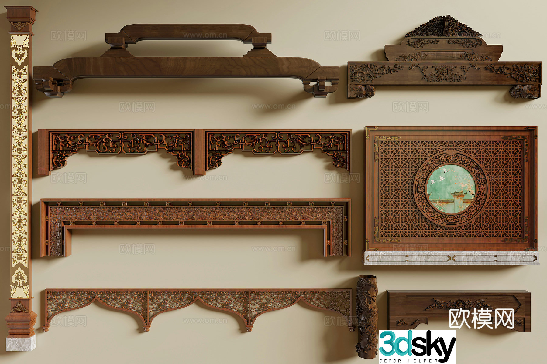 Chinese carving 3D model