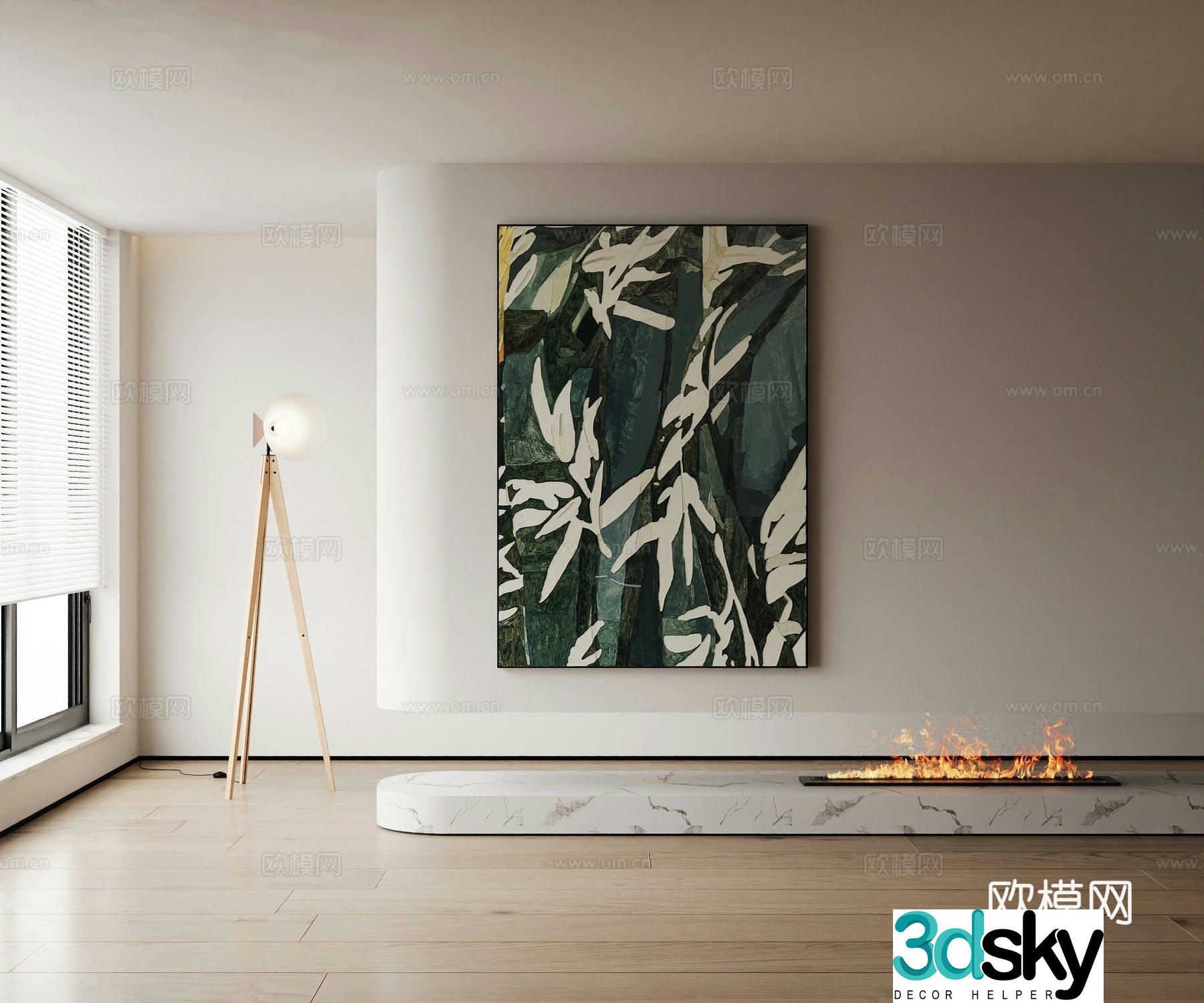 Modern decorative painting 3d model