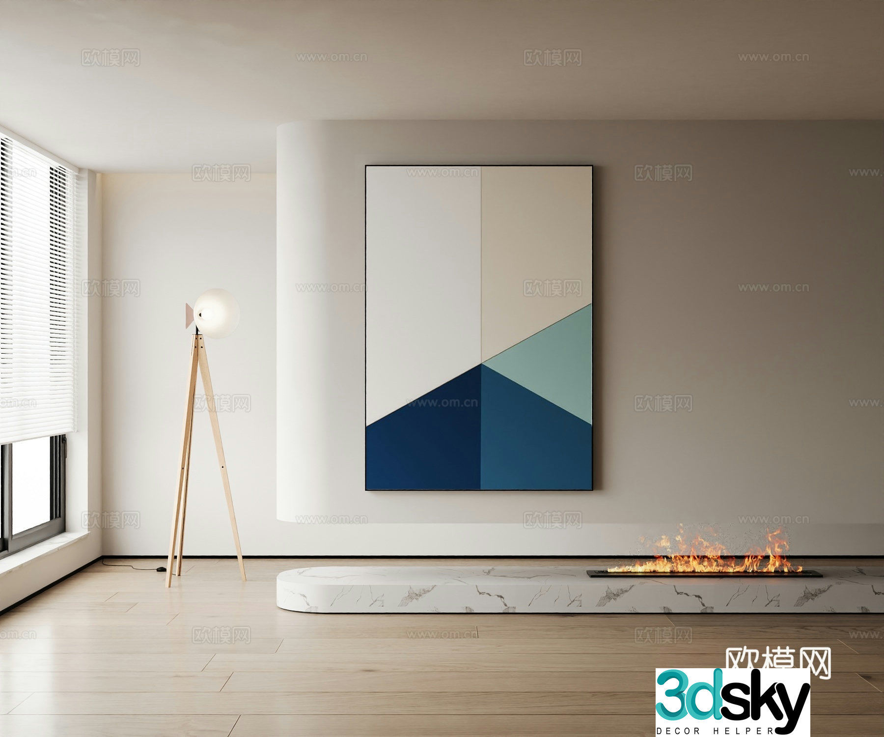 Modern decorative painting 3d model