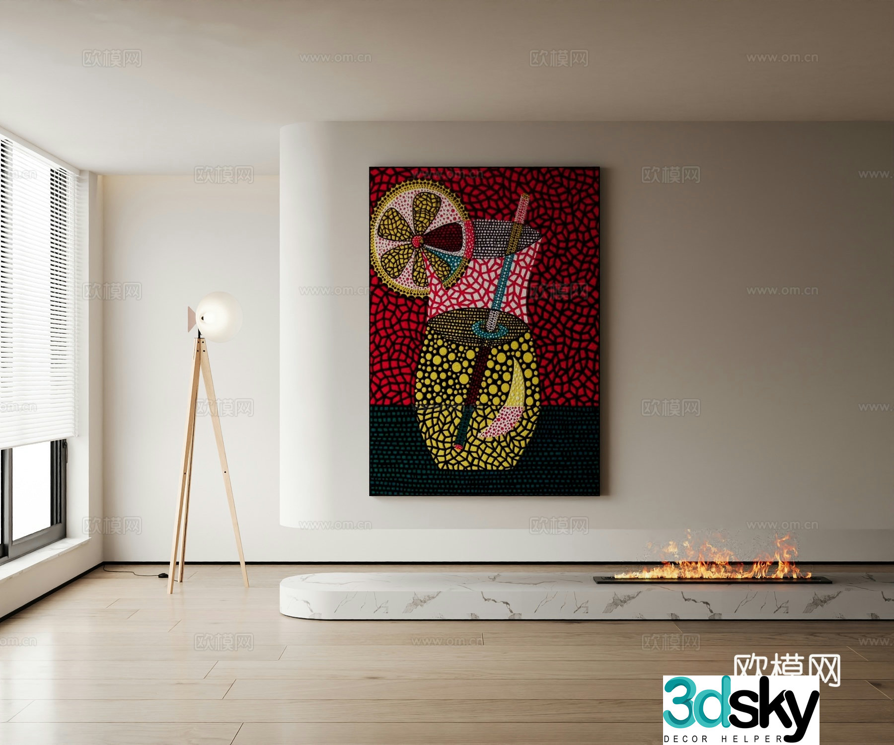 Modern decorative painting 3d model