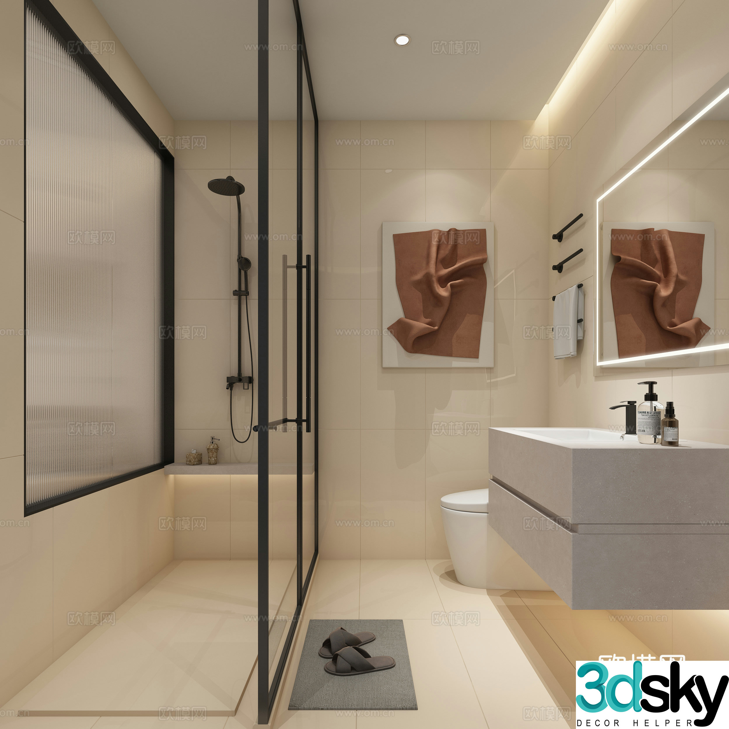 Modern bathroom 3d model