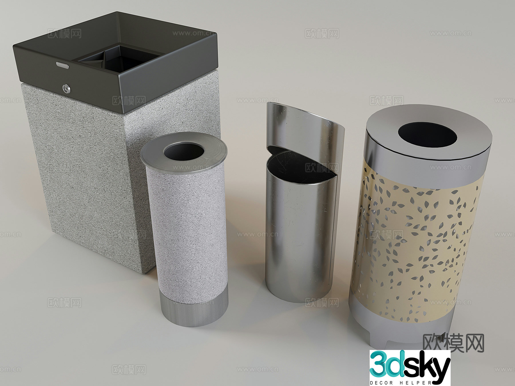 Trash can trash can 3d model