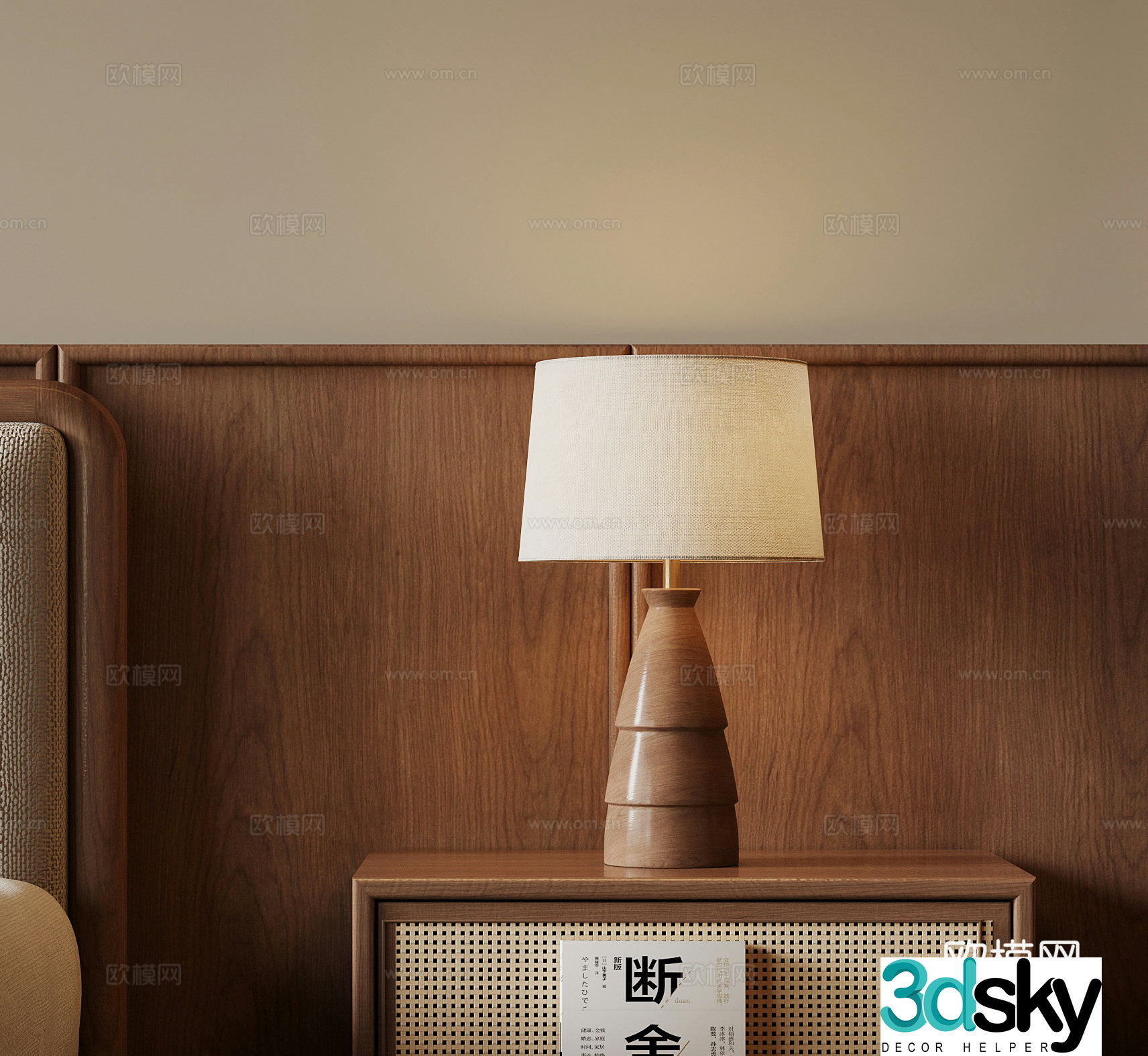 3D model of medieval style table lamp