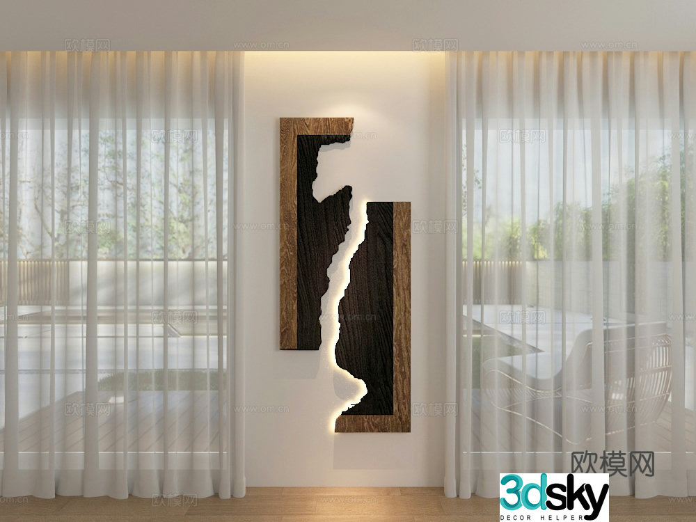 Modern wall decoration lamps entrance wall decoration corridor wall decoration wall decoration lamps postmodern wall decoration 3D model