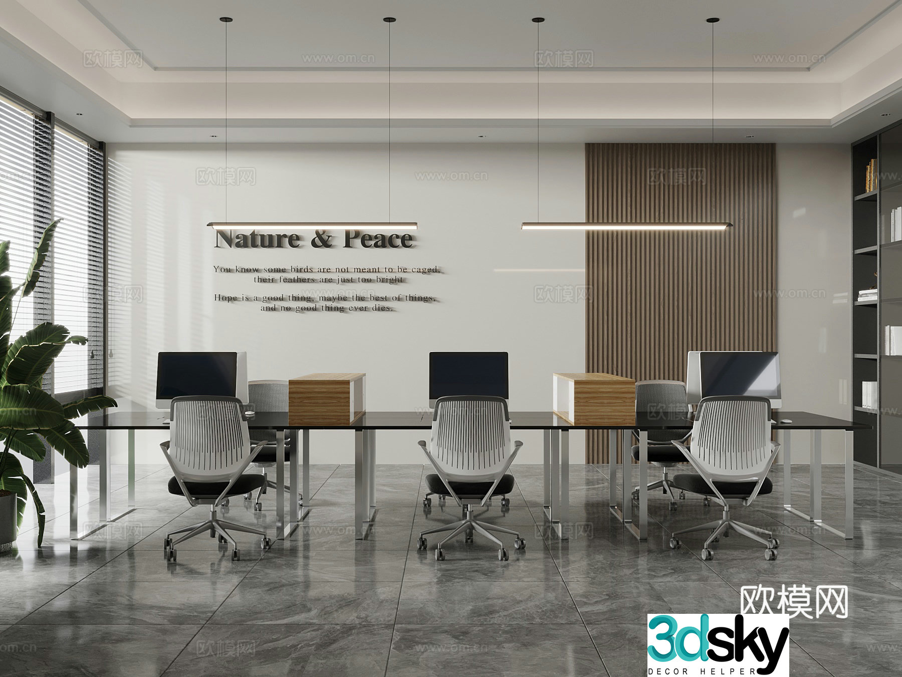 Modern office desk chair 3d model