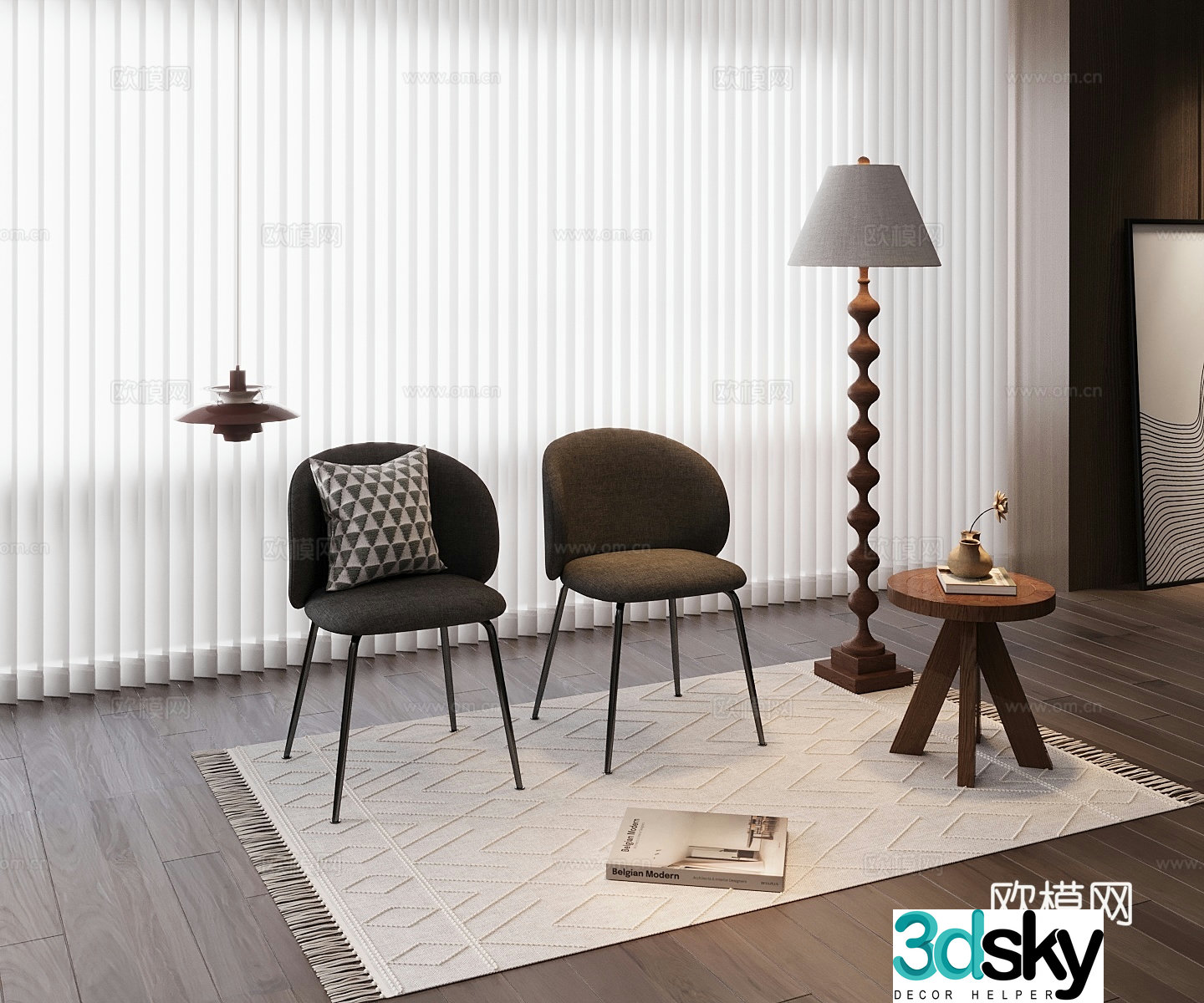 Modern single chair 3d model