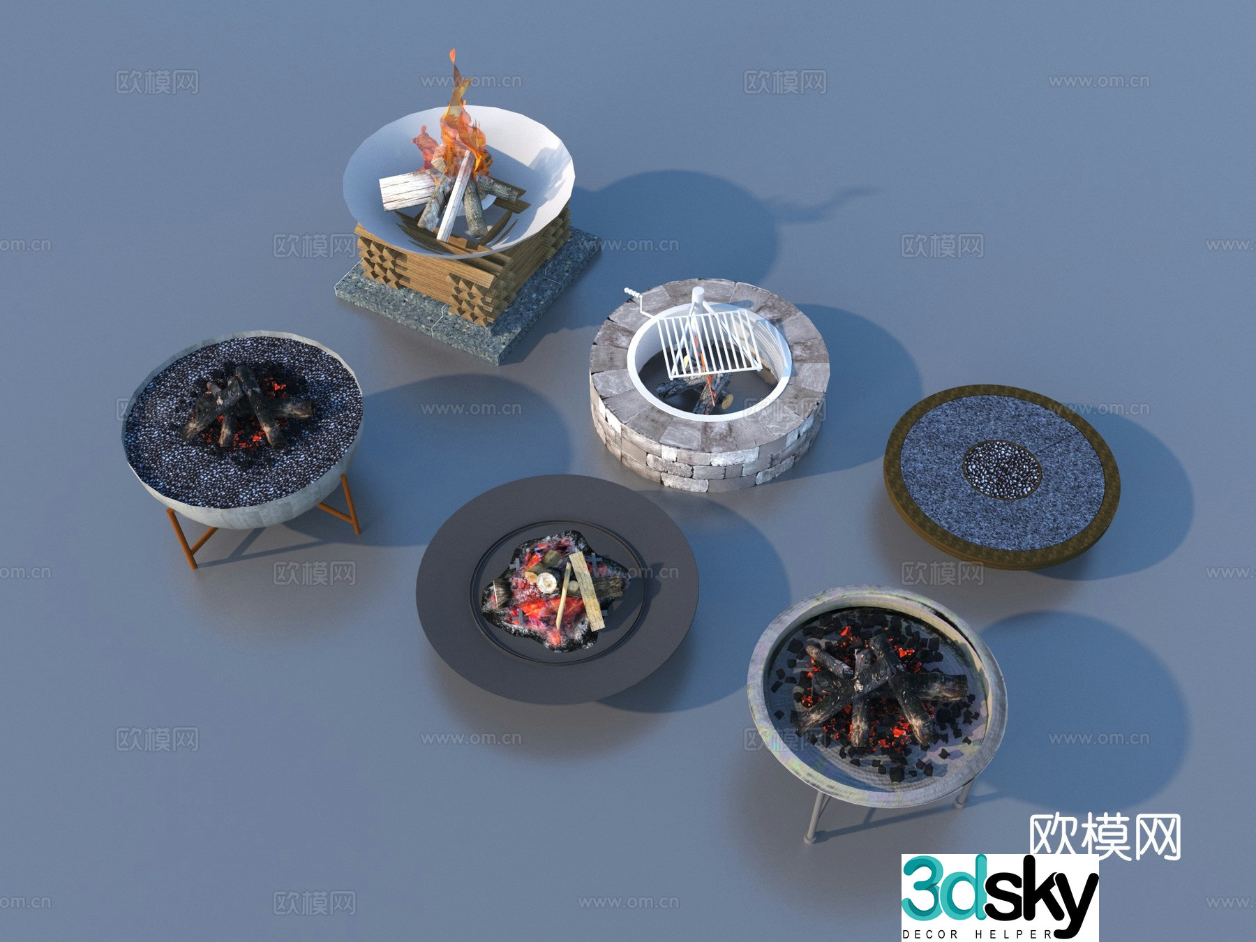 Bonfire Brazier stove 3d model