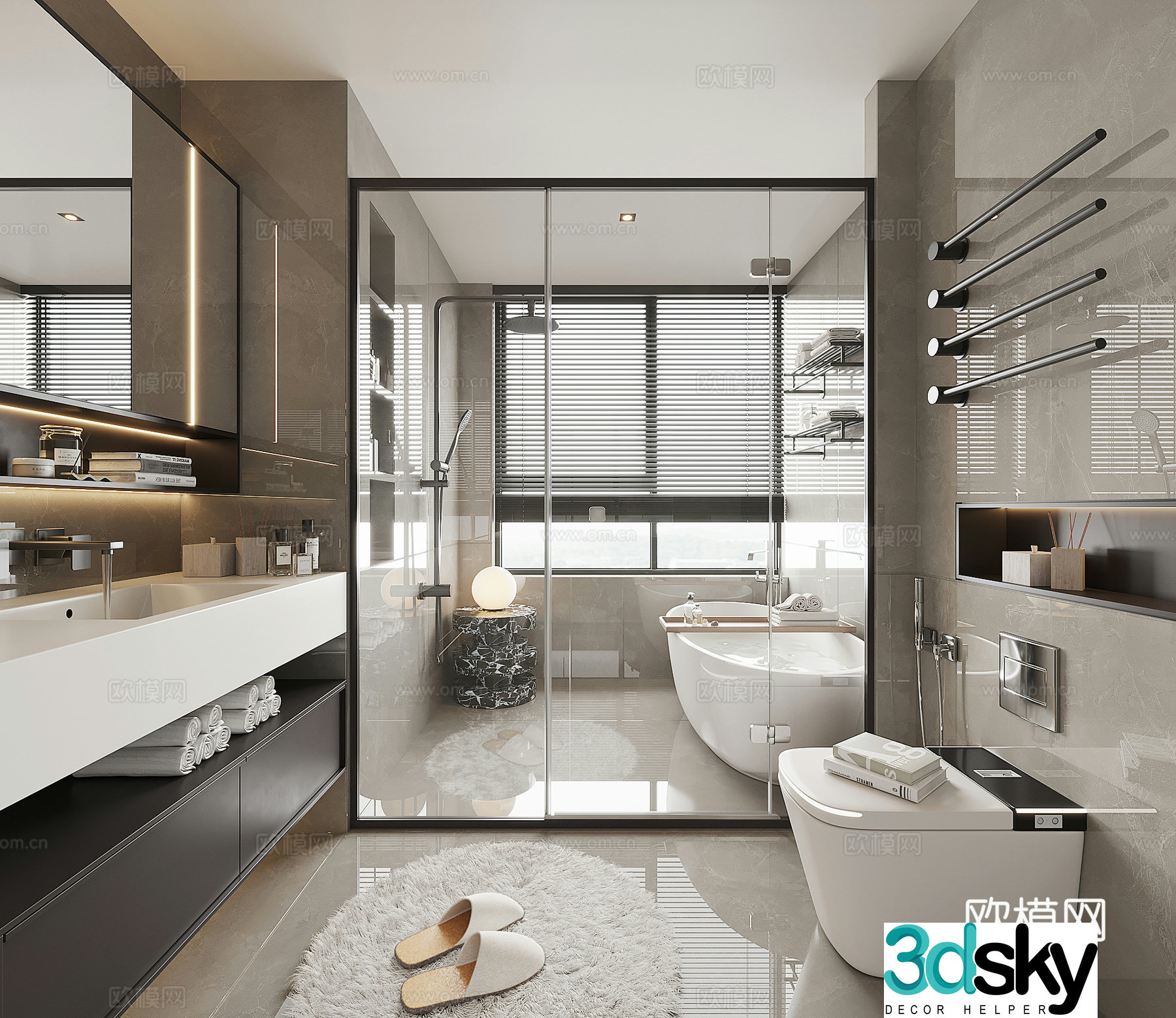 Modern bathroom 3d model