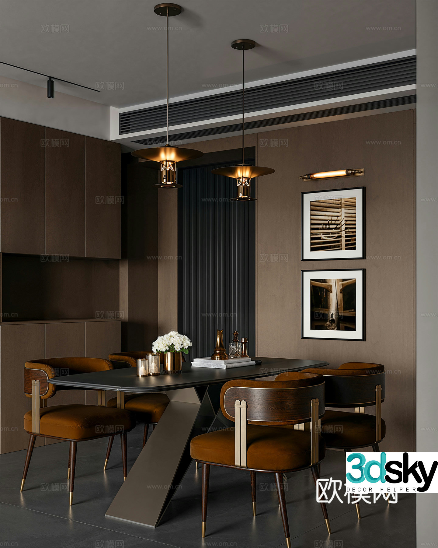 Modern restaurant 3d model