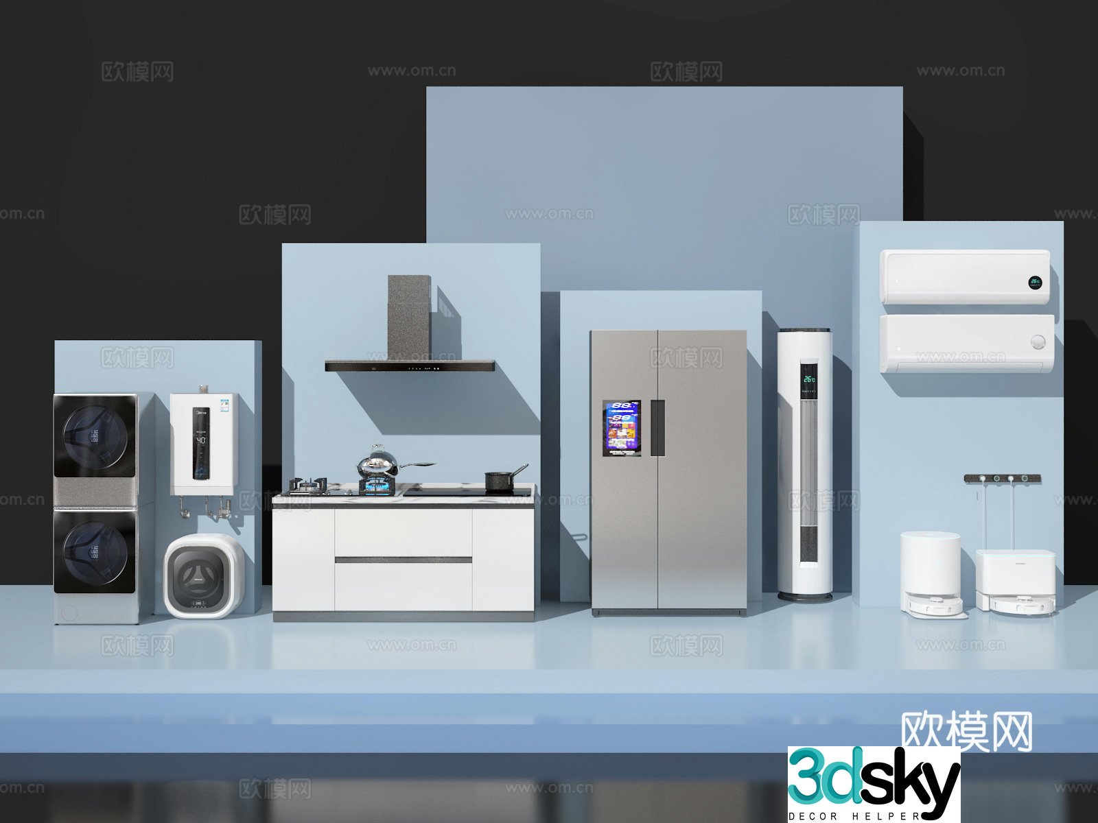 Electrical combination 3D model
