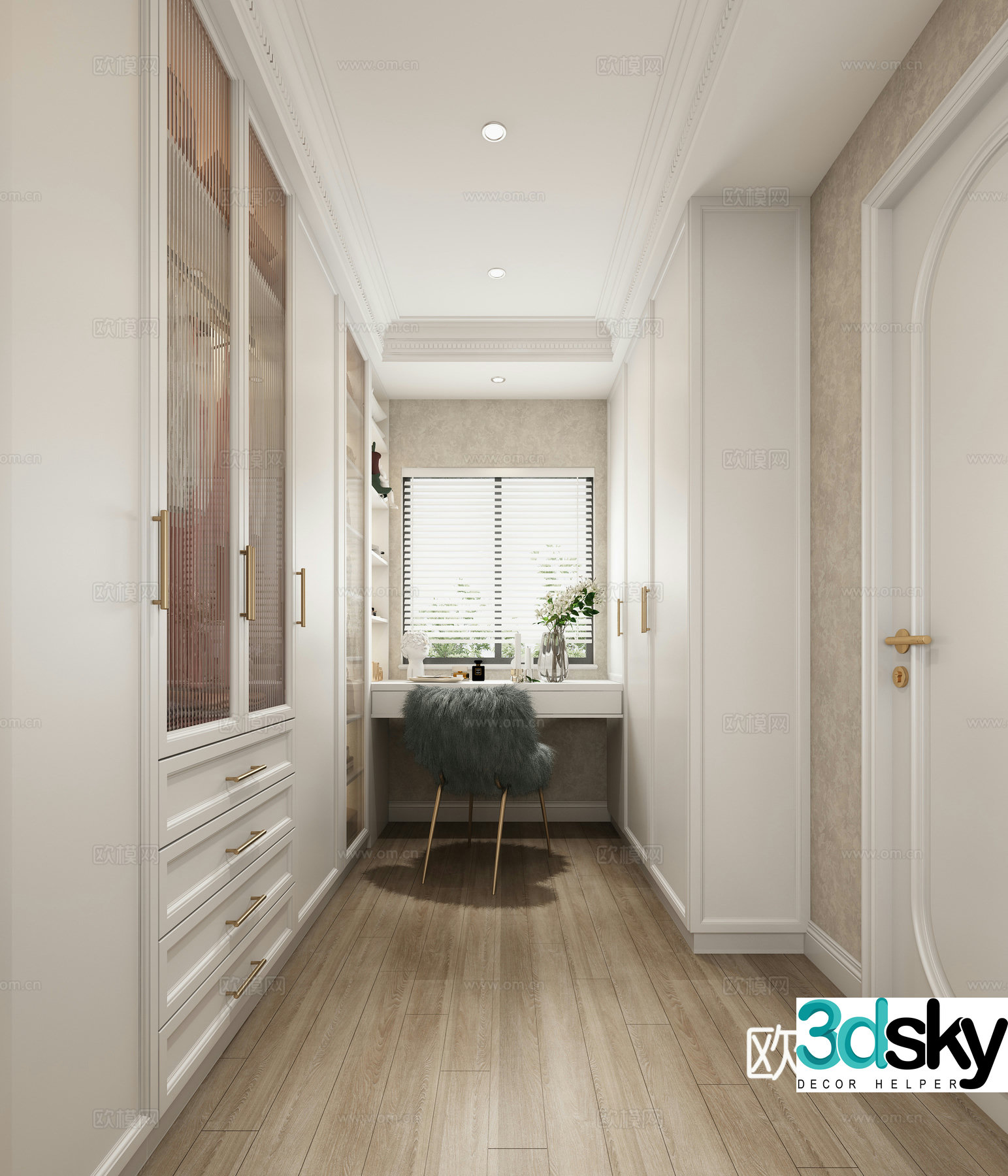Modern American cloakroom 3d model